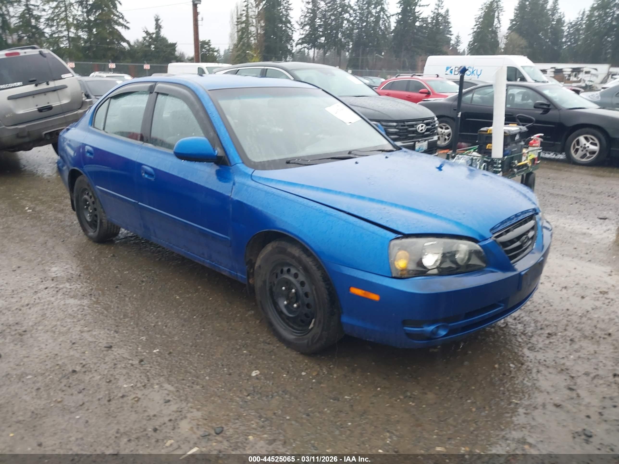 2004 Hyundai Elantra Gls/gt Blue vin: KMHDN46D34U921272