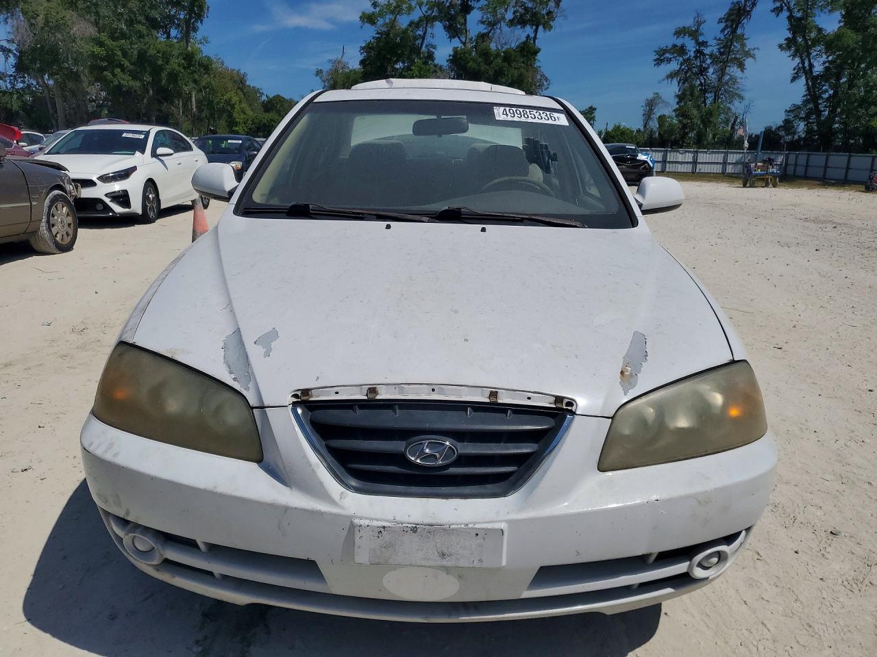 2005 Hyundai Elantra Gls White vin: KMHDN46D35U107186
