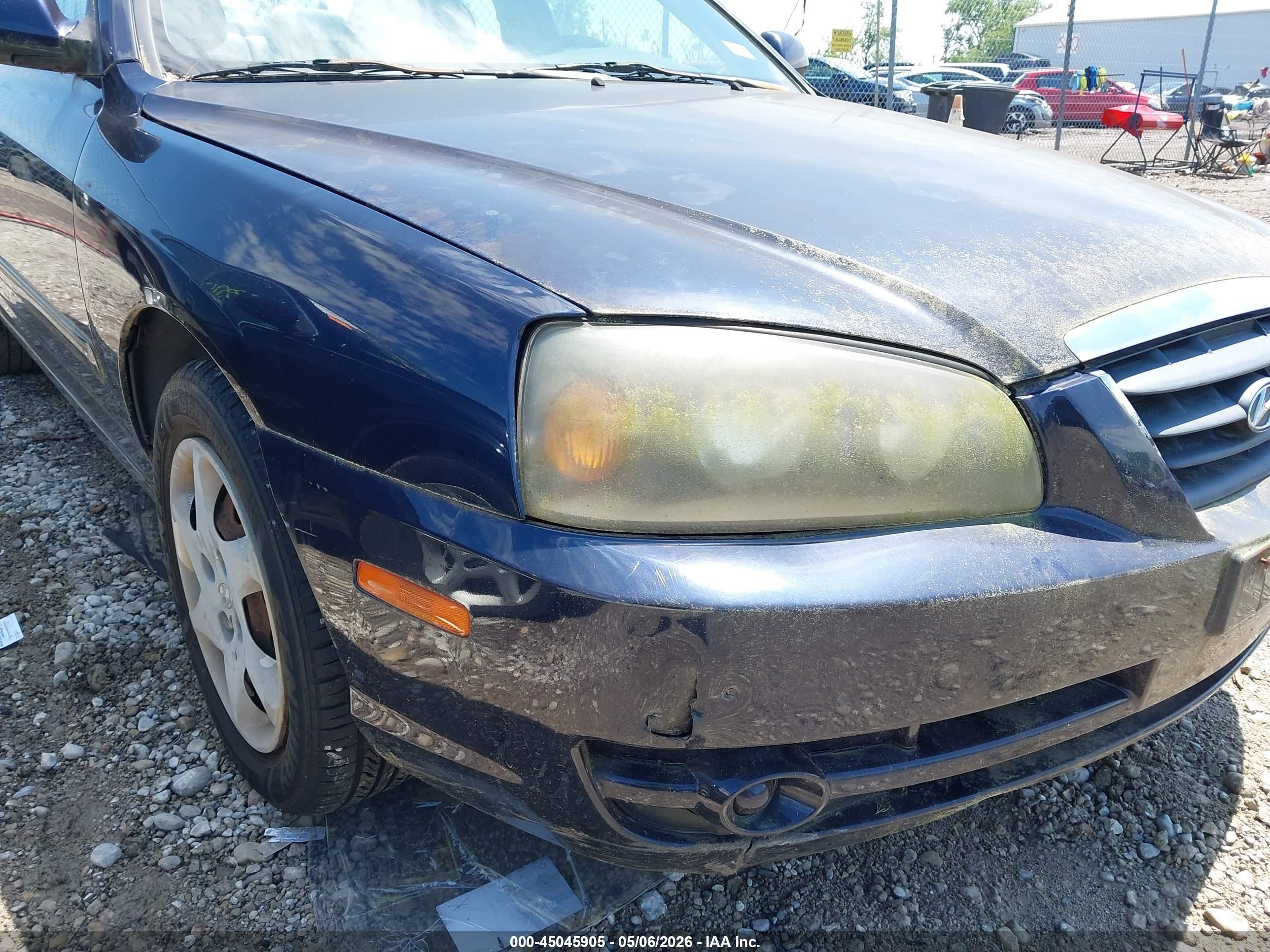 2005 Hyundai Elantra Gls/gt Navy vin: KMHDN46D45U031462