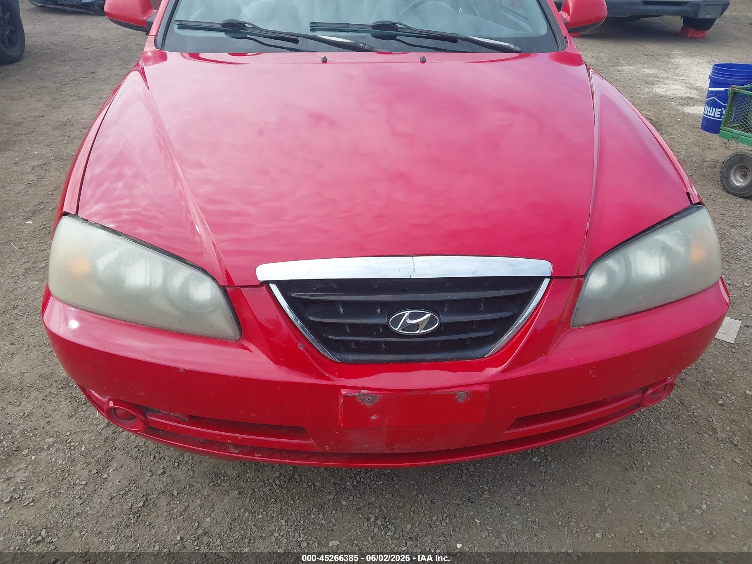 2005 Hyundai Elantra Gls/gt Red vin: KMHDN46D45U161919