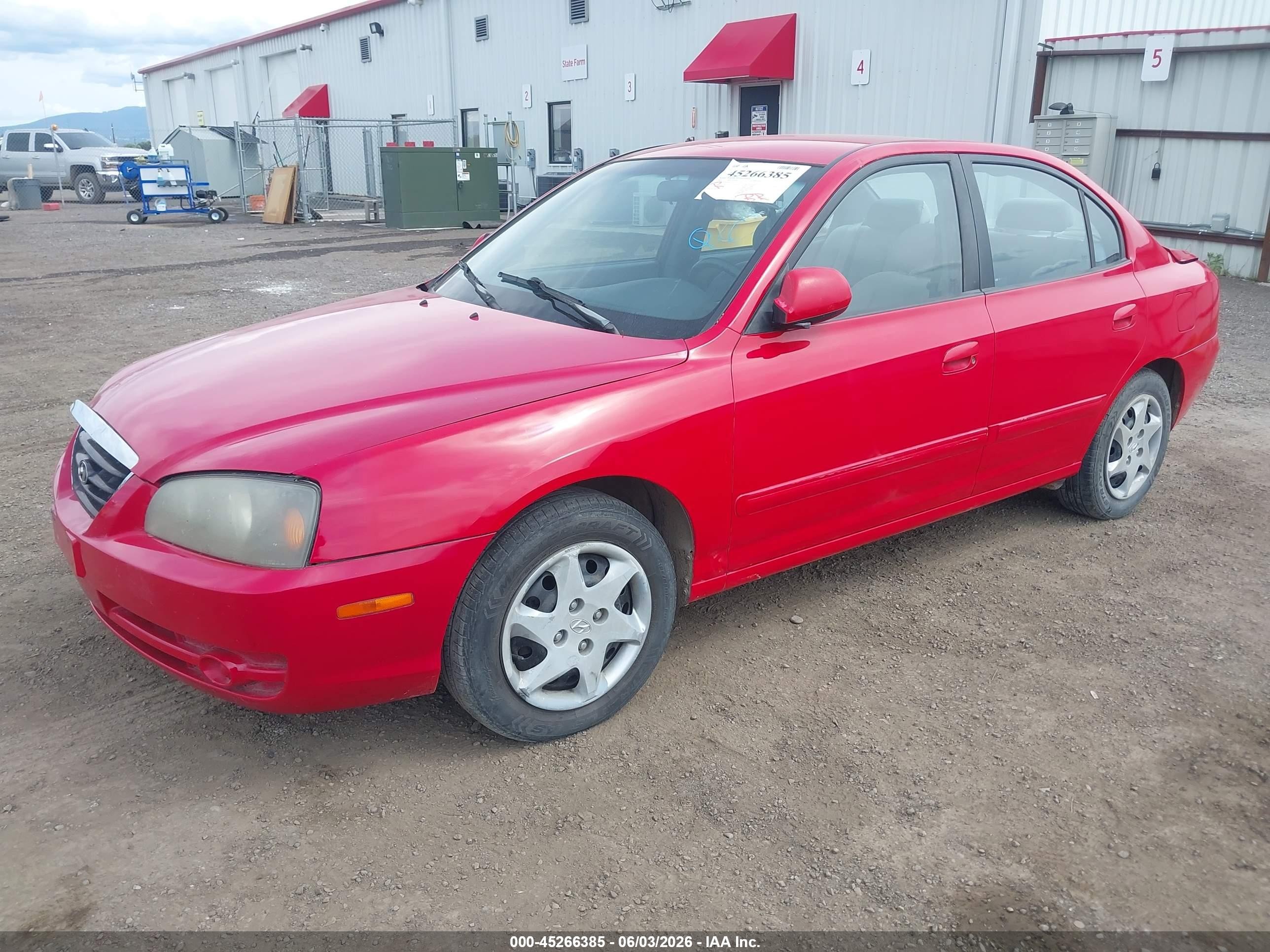 2005 Hyundai Elantra Gls/gt Red vin: KMHDN46D45U161919