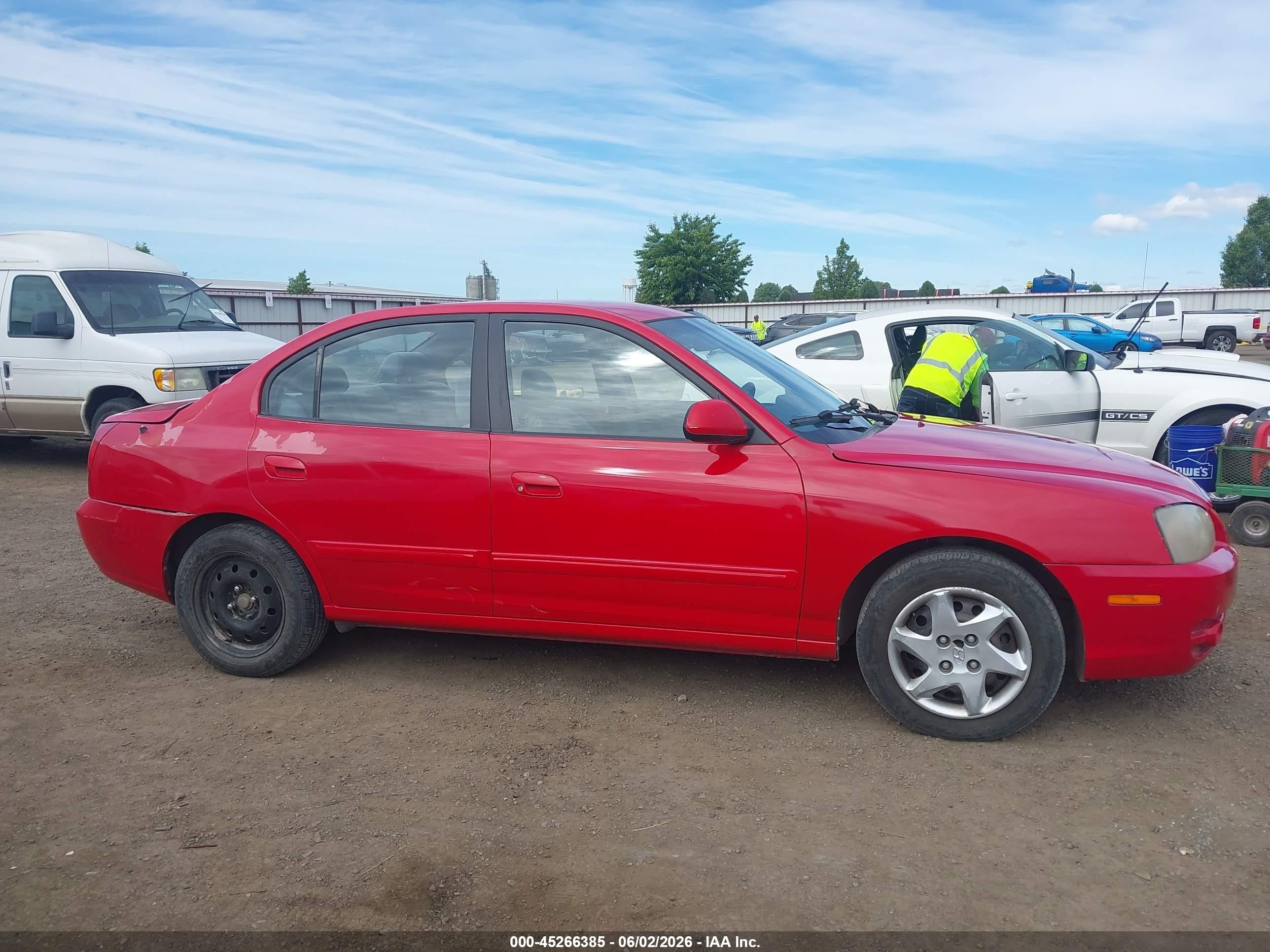 2005 Hyundai Elantra Gls/gt Red vin: KMHDN46D45U161919