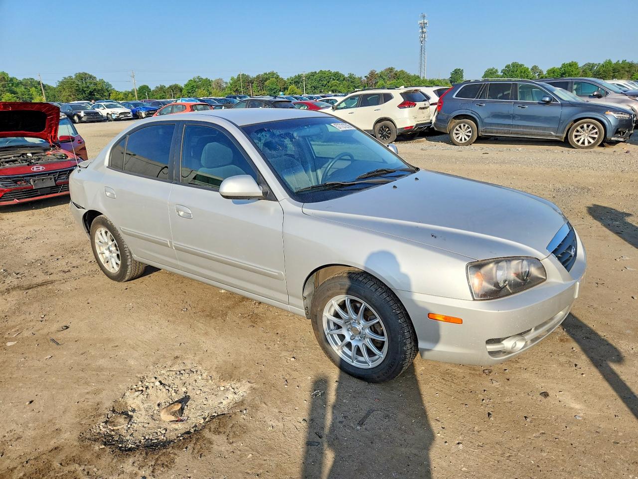 2005 Hyundai Elantra Gls Silver vin: KMHDN46D45U162925