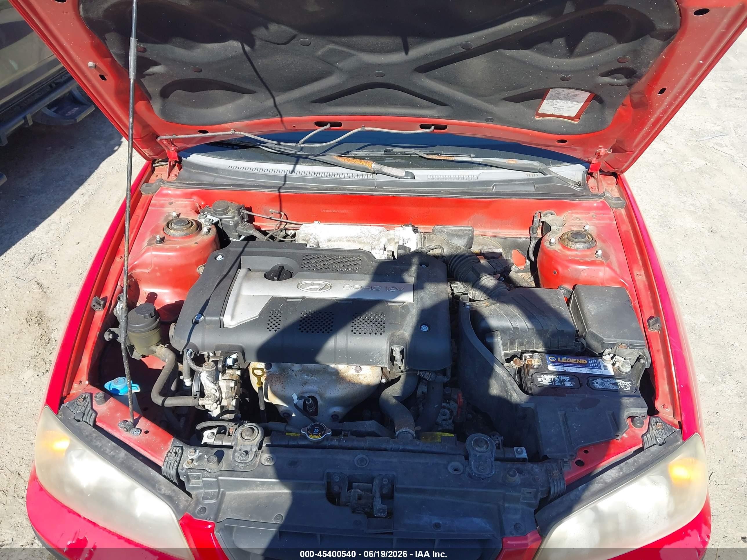 2005 Hyundai Elantra Gls/gt Красный vin: KMHDN46D45U165095