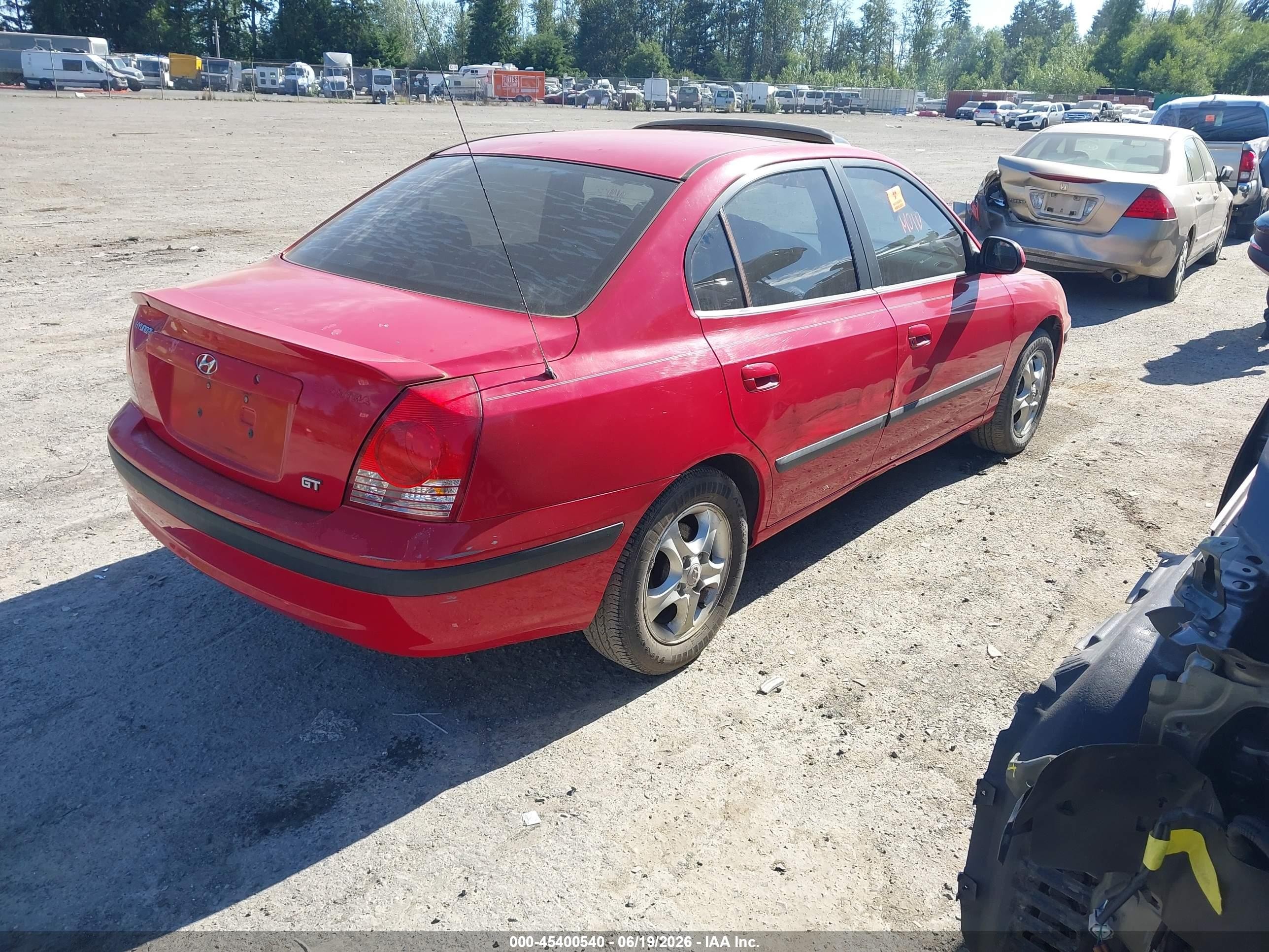2005 Hyundai Elantra Gls/gt Красный vin: KMHDN46D45U165095