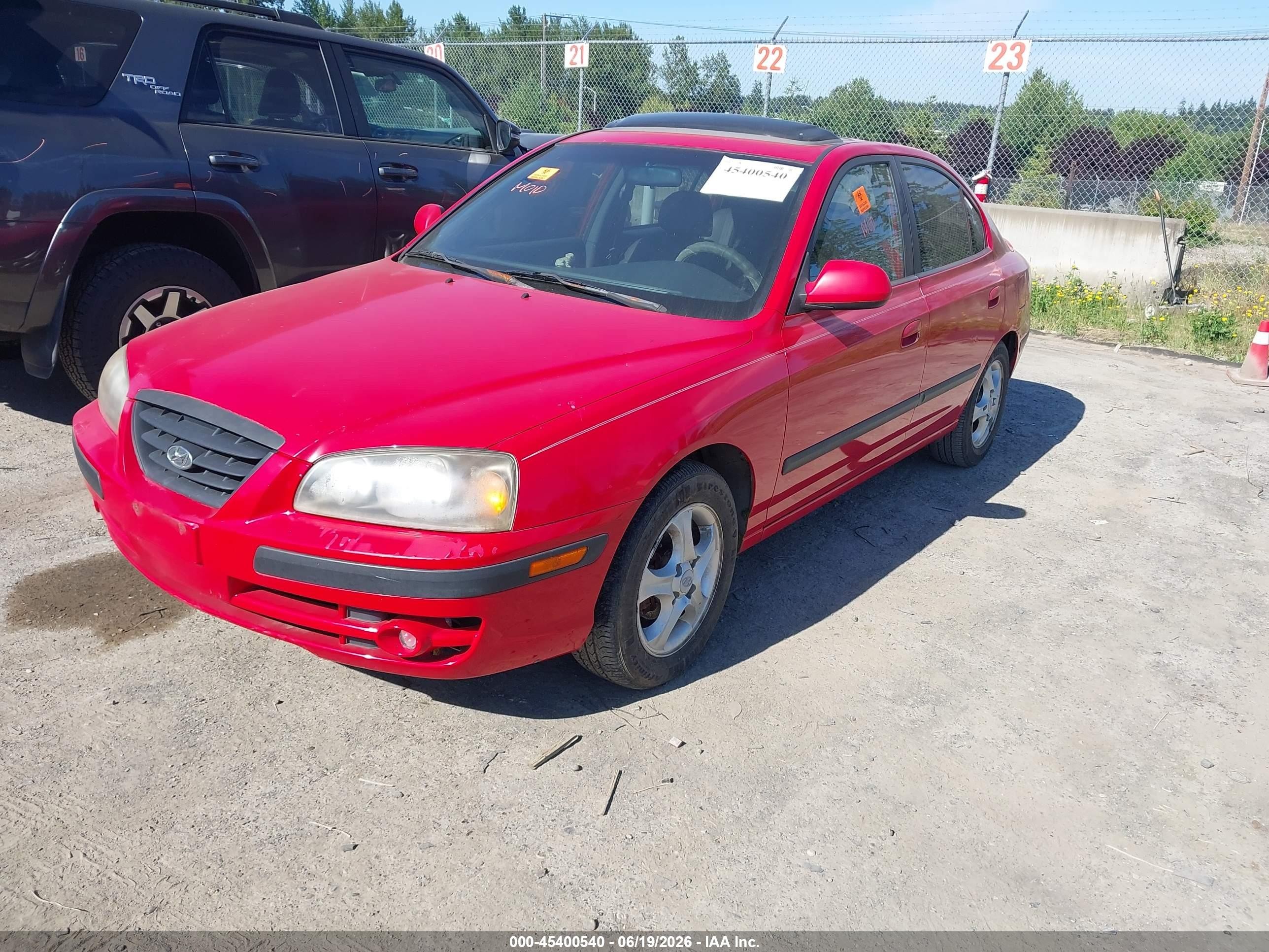 2005 Hyundai Elantra Gls/gt Красный vin: KMHDN46D45U165095