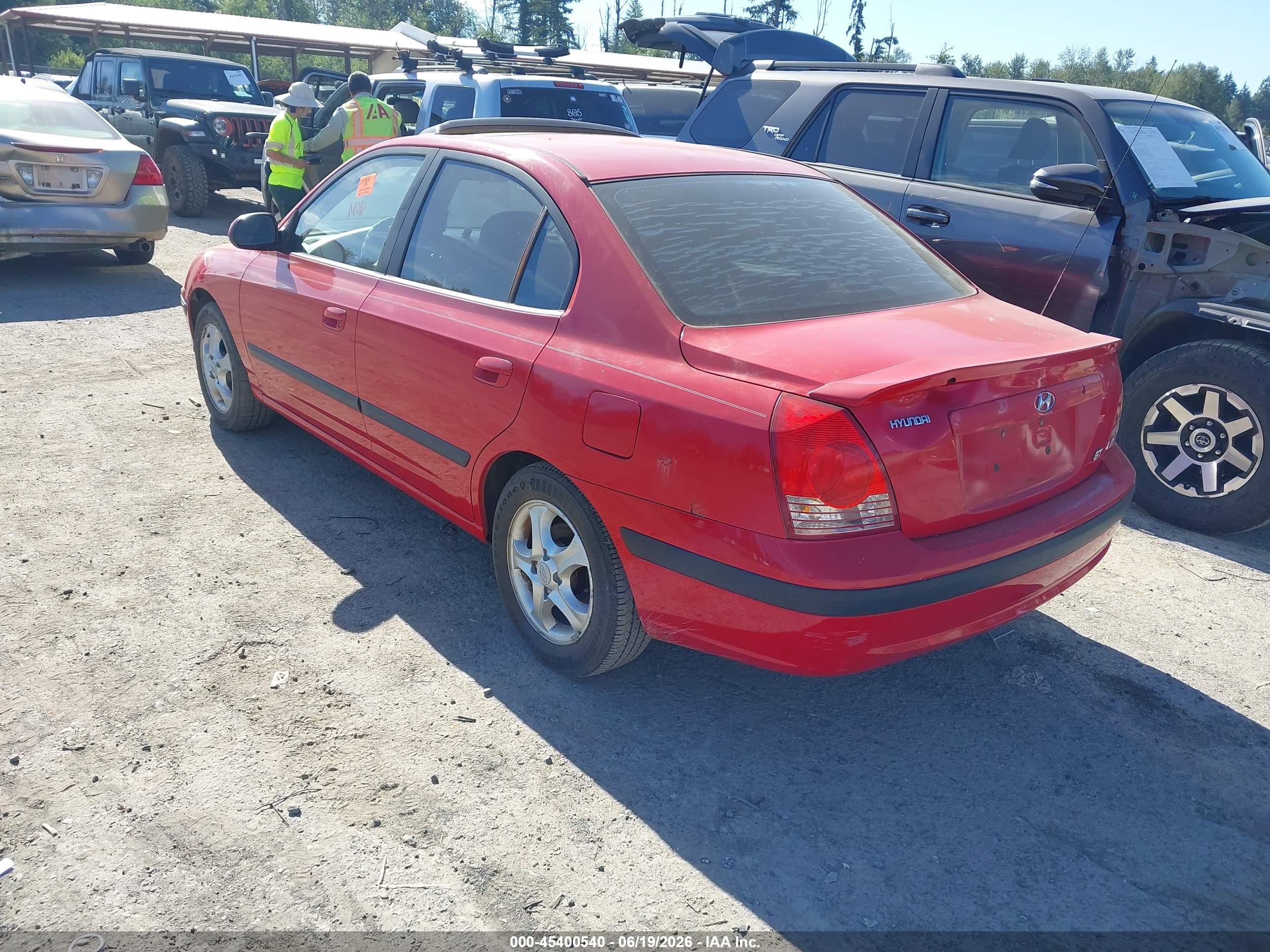 2005 Hyundai Elantra Gls/gt Красный vin: KMHDN46D45U165095