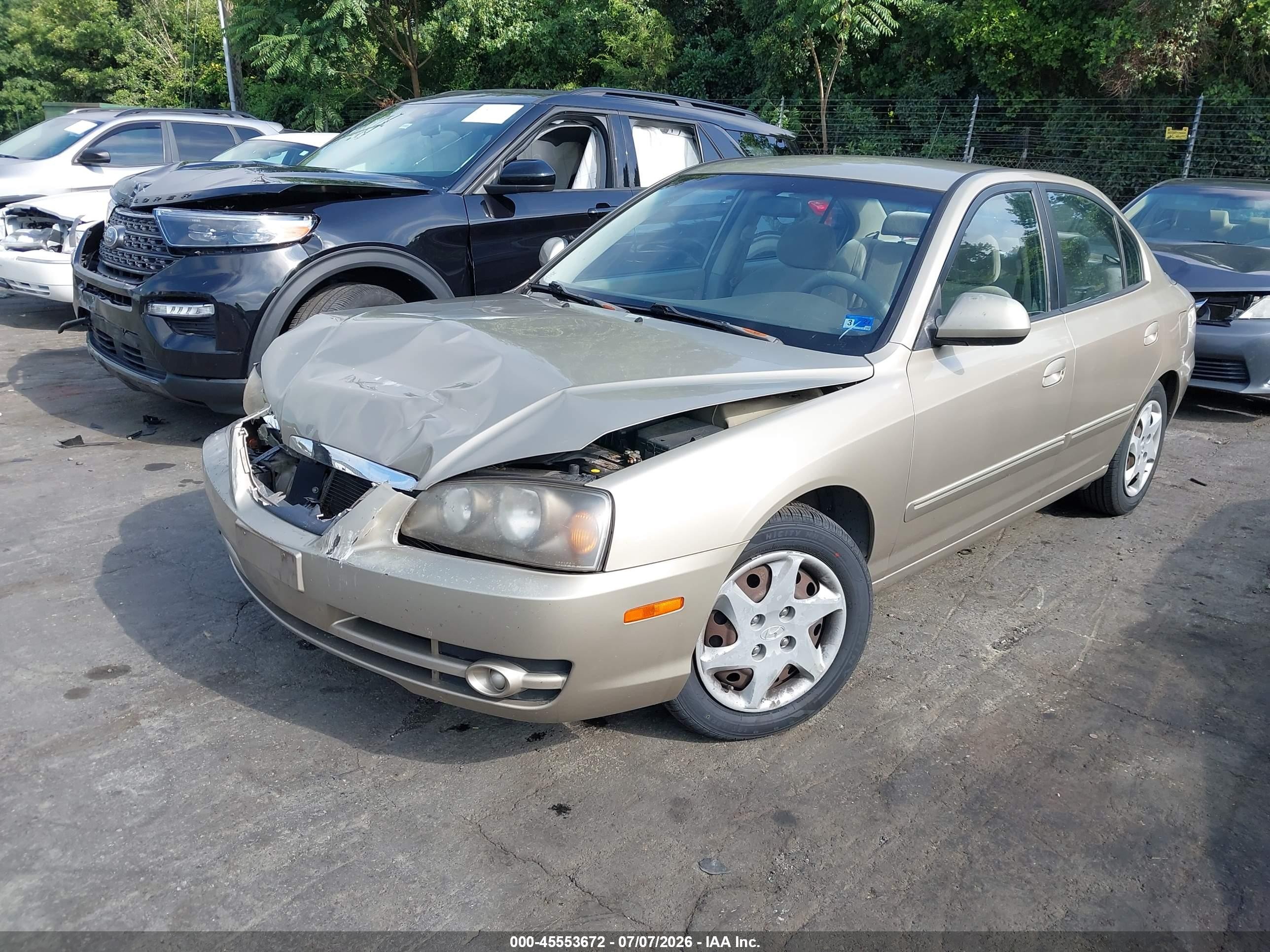 2006 Hyundai Elantra Gls/limited Gold vin: KMHDN46D46U215219