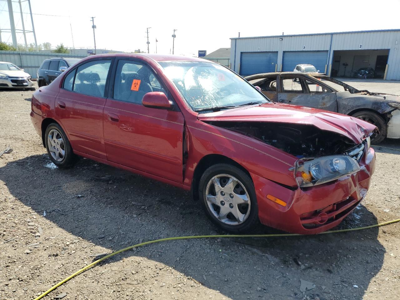 2006 Hyundai Elantra Gls Burgundy vin: KMHDN46D46U252688