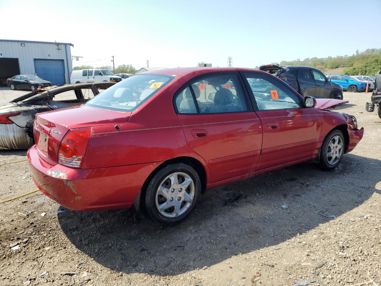 2006 Hyundai Elantra Gls Burgundy vin: KMHDN46D46U252688