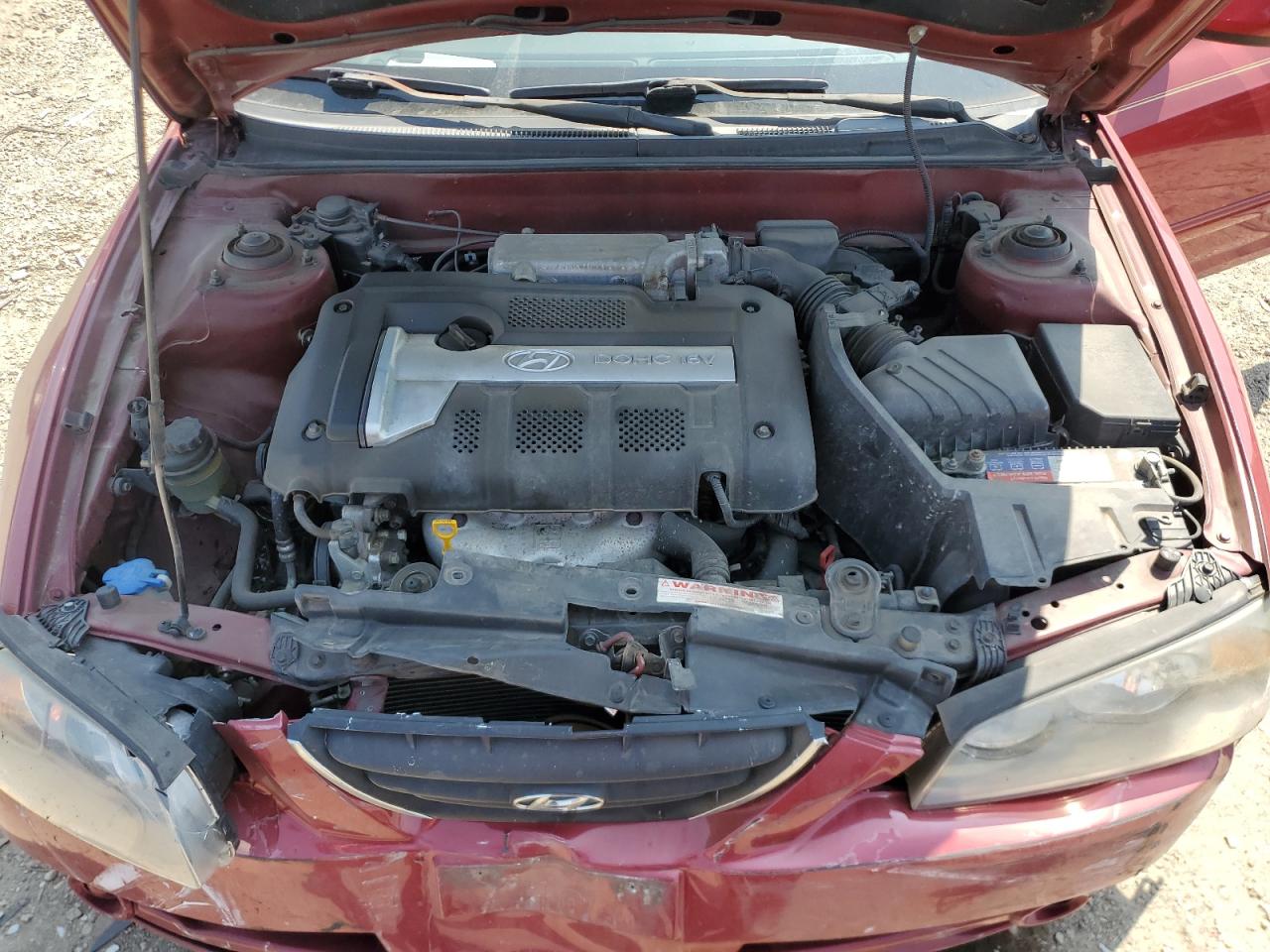 2006 Hyundai Elantra Gls Burgundy vin: KMHDN46D46U252688