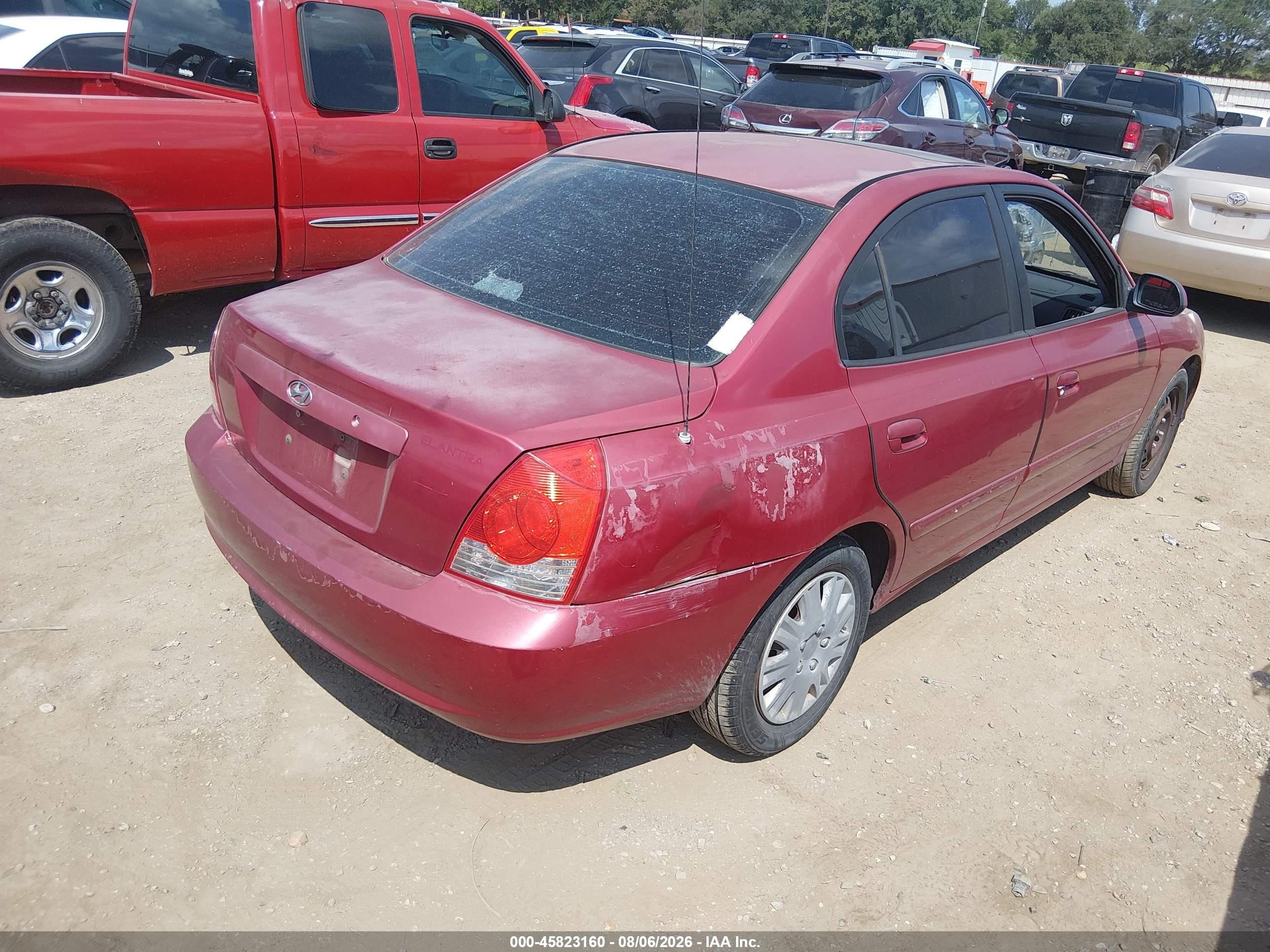 2006 Hyundai Elantra Gls/limited Maroon vin: KMHDN46D46U279132