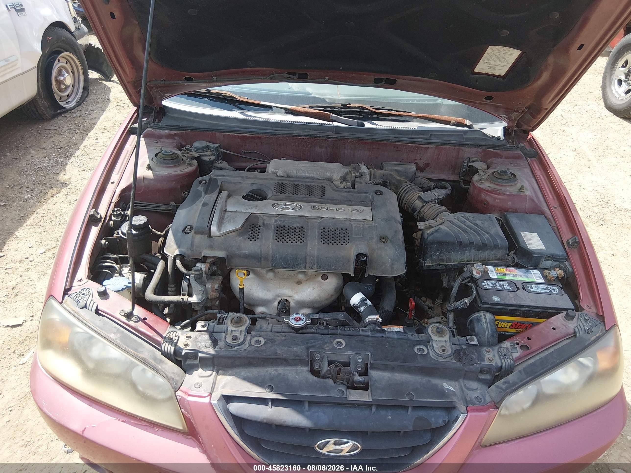 2006 Hyundai Elantra Gls/limited Maroon vin: KMHDN46D46U279132