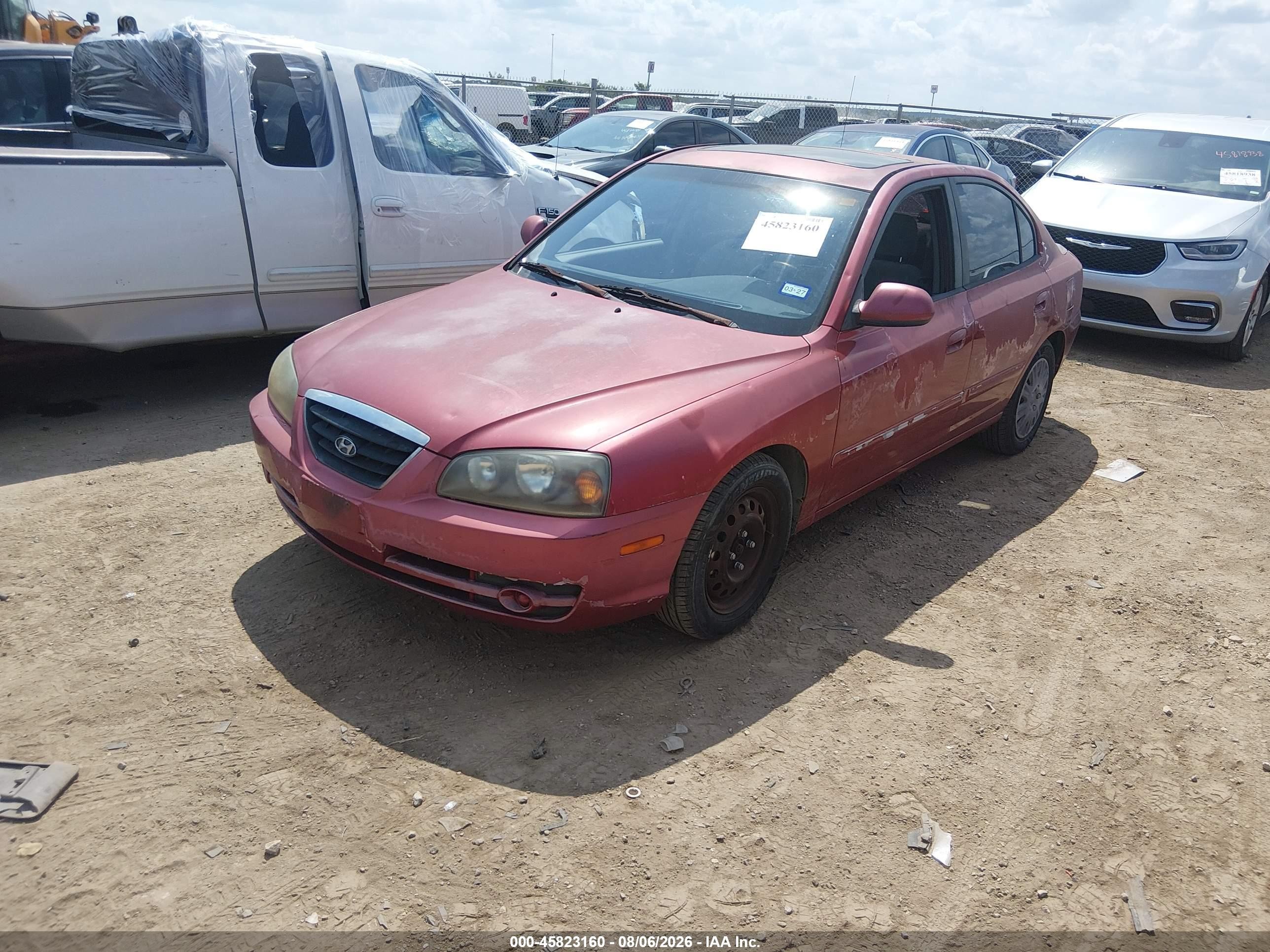 2006 Hyundai Elantra Gls/limited Maroon vin: KMHDN46D46U279132