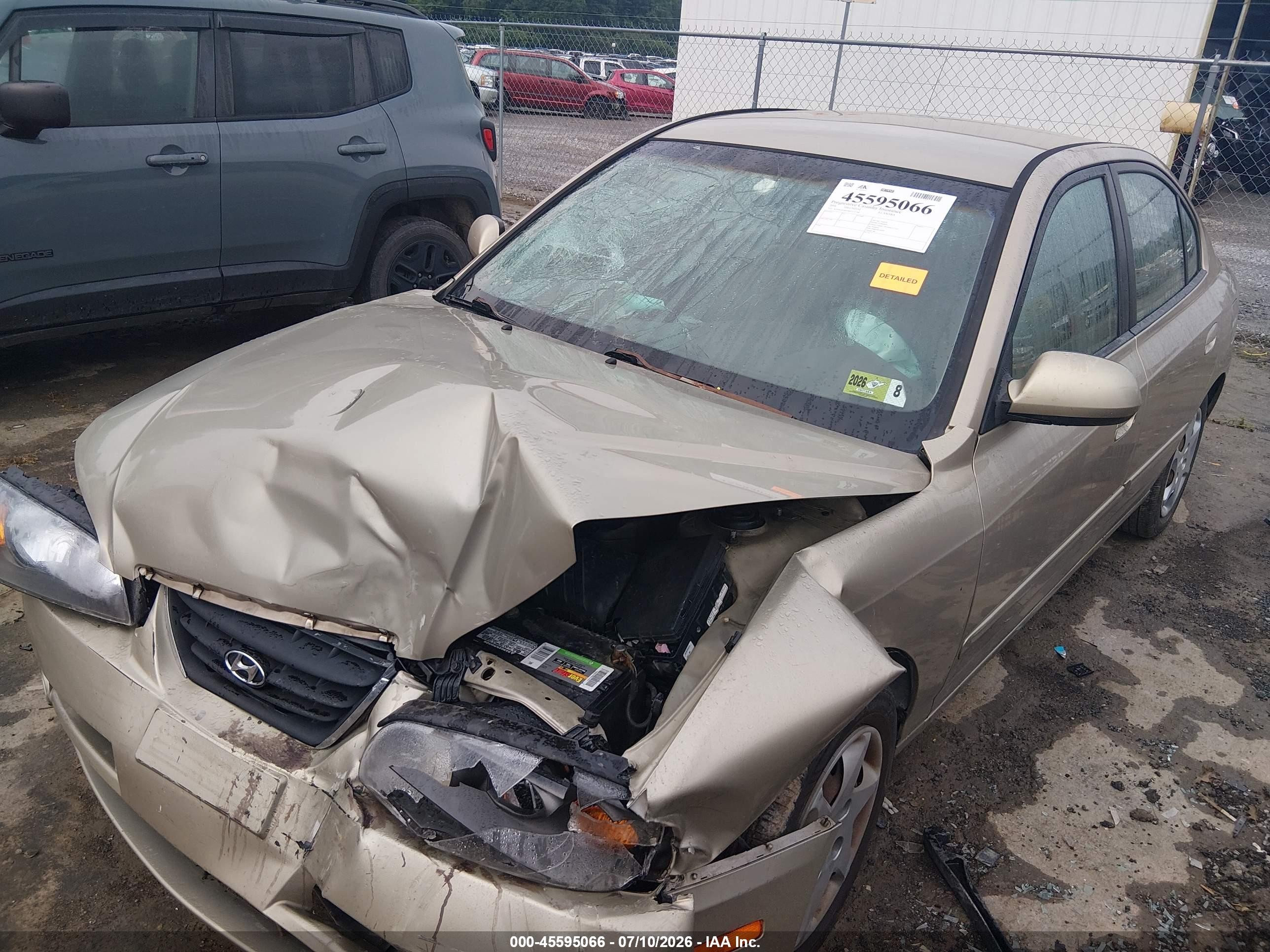 2006 Hyundai Elantra Gls/limited Gold vin: KMHDN46D46U373768