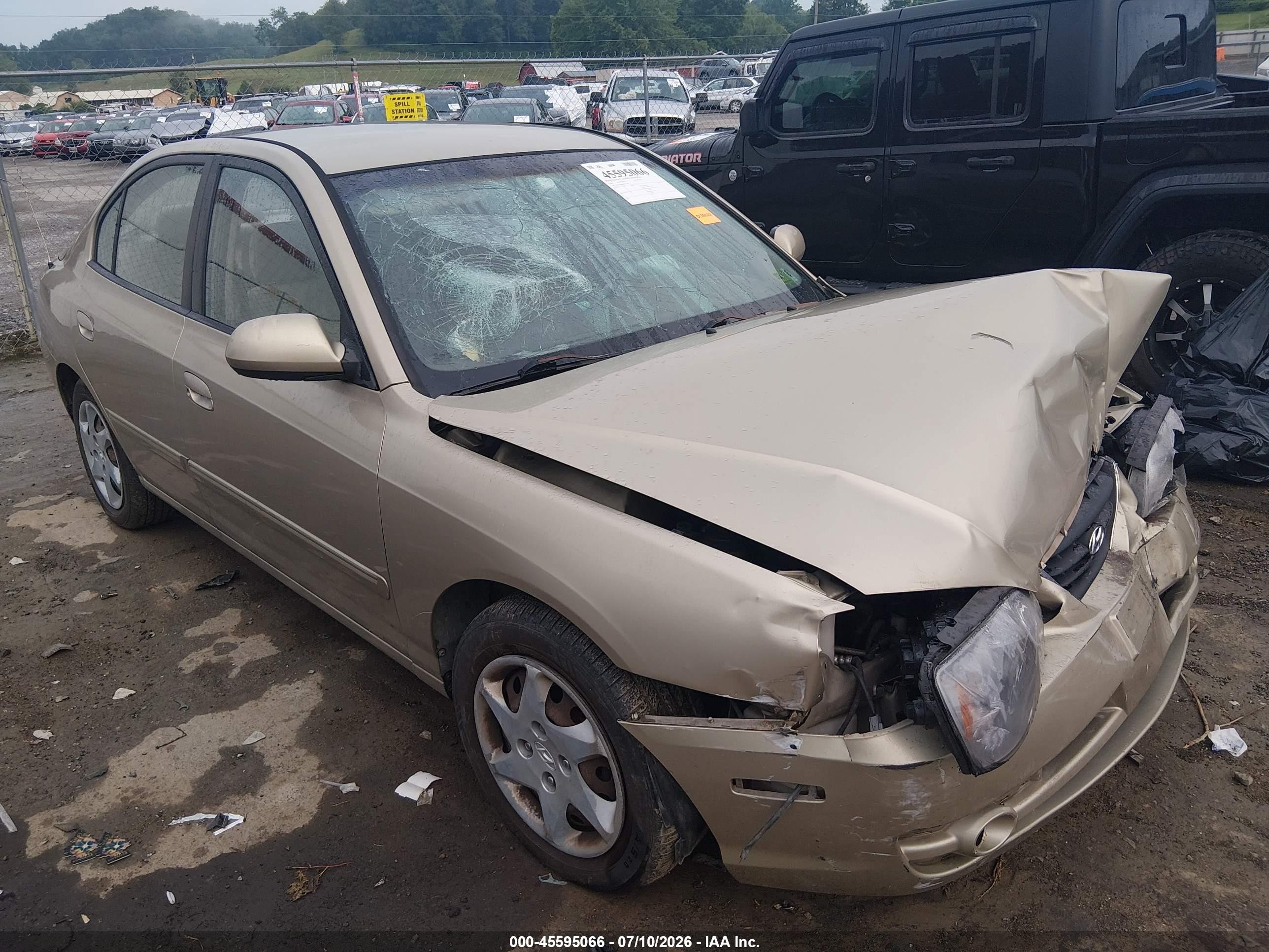 2006 Hyundai Elantra Gls/limited Gold vin: KMHDN46D46U373768