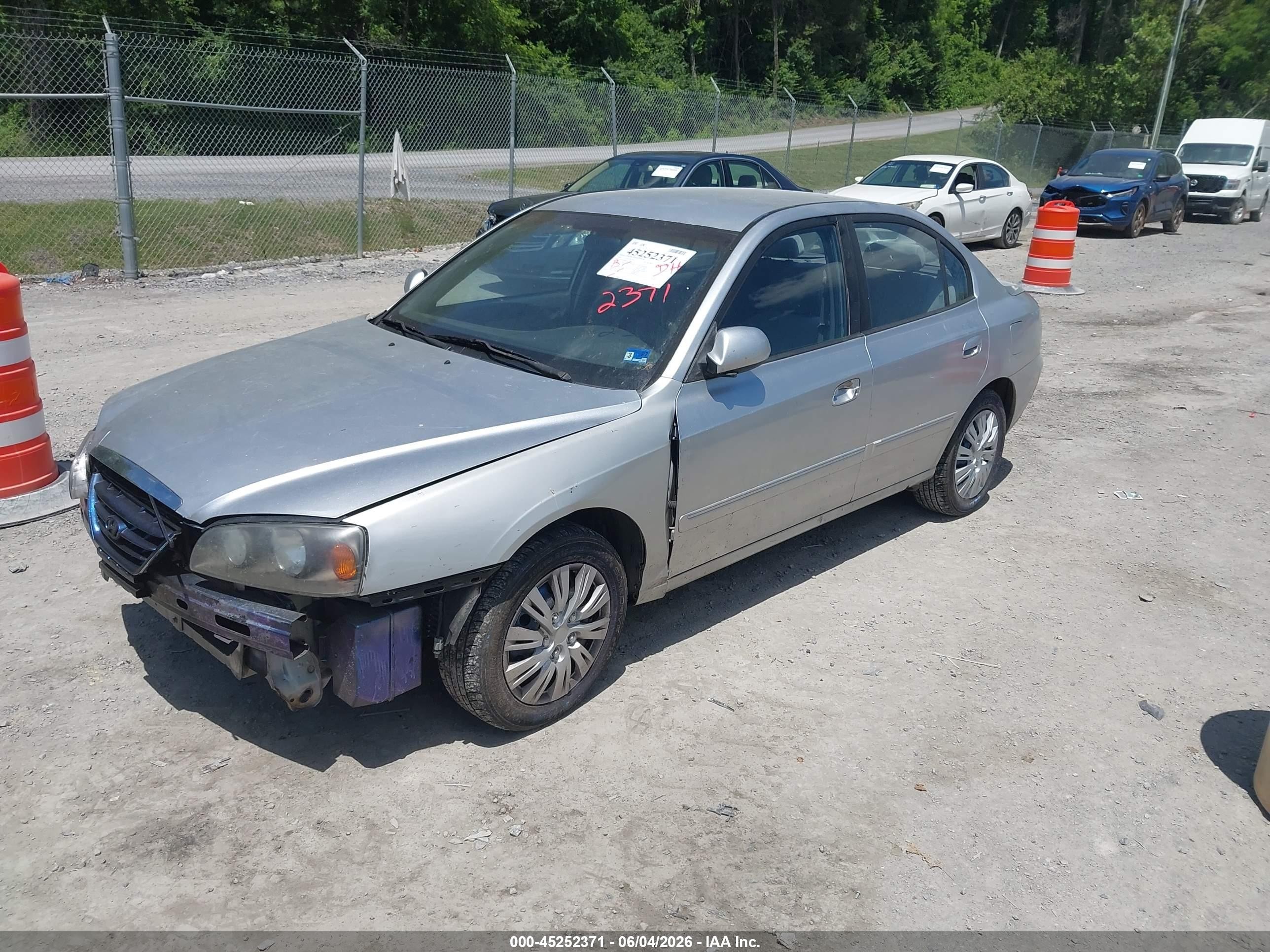 2004 Hyundai Elantra Gls/gt Silver vin: KMHDN46D54U712955