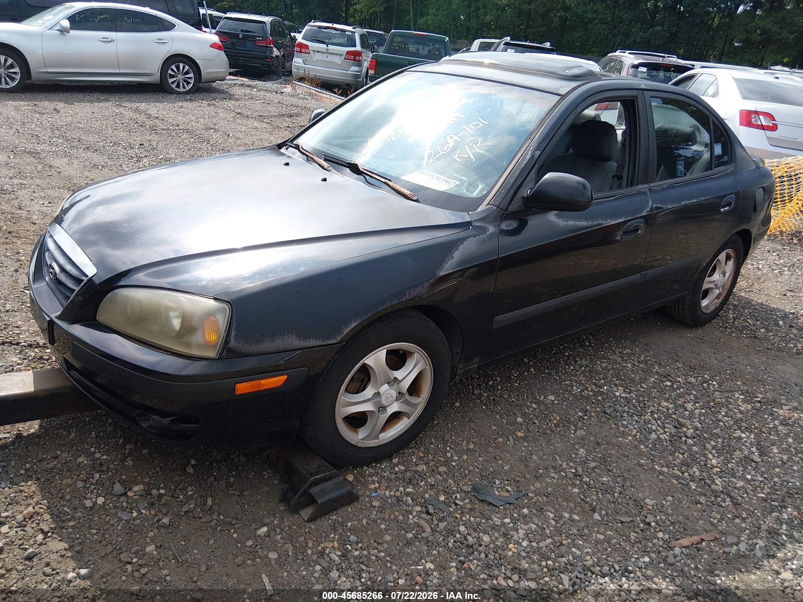 2005 Hyundai Elantra Gls/gt Black vin: KMHDN46D55U026352
