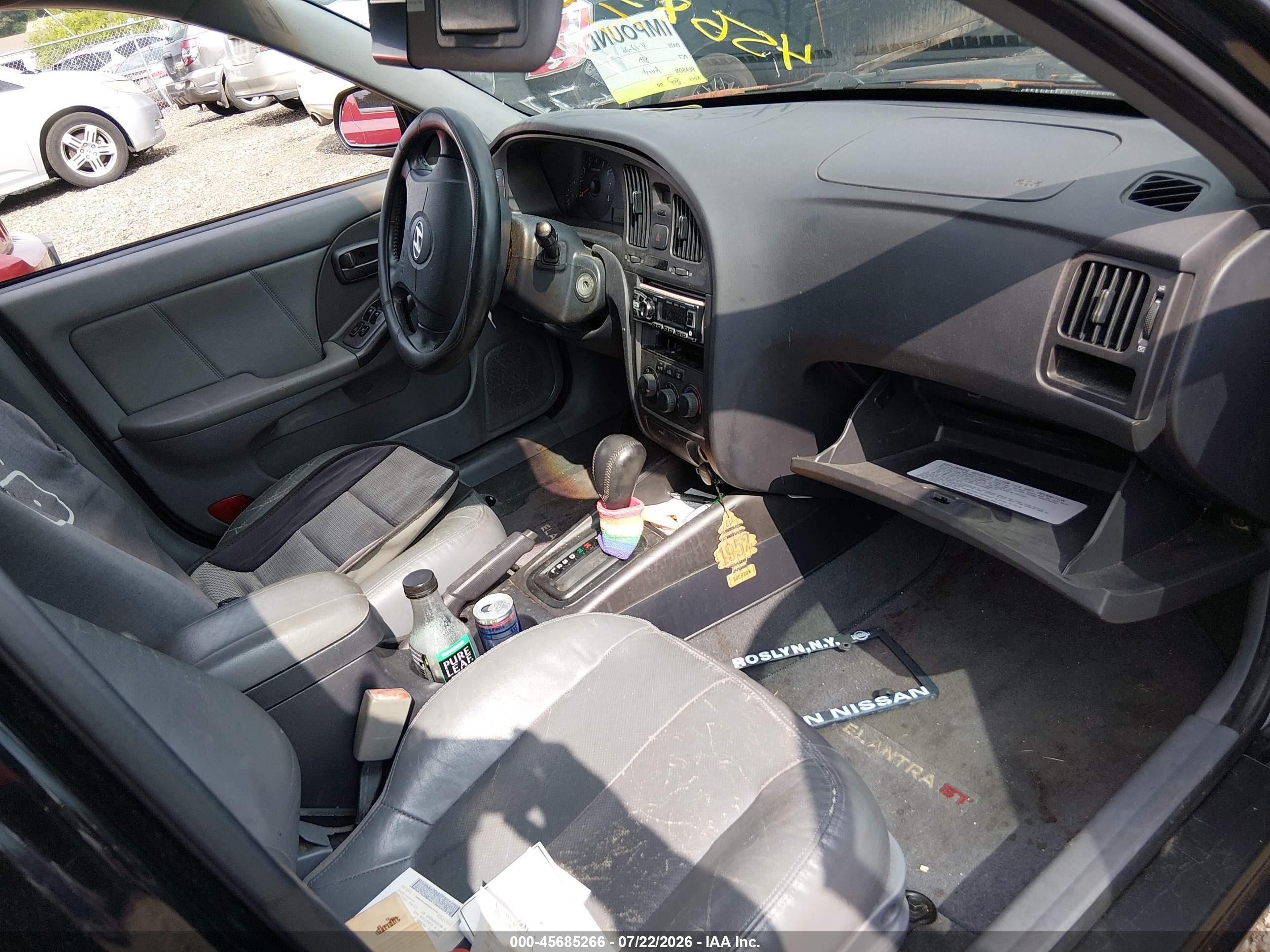 2005 Hyundai Elantra Gls/gt Black vin: KMHDN46D55U026352