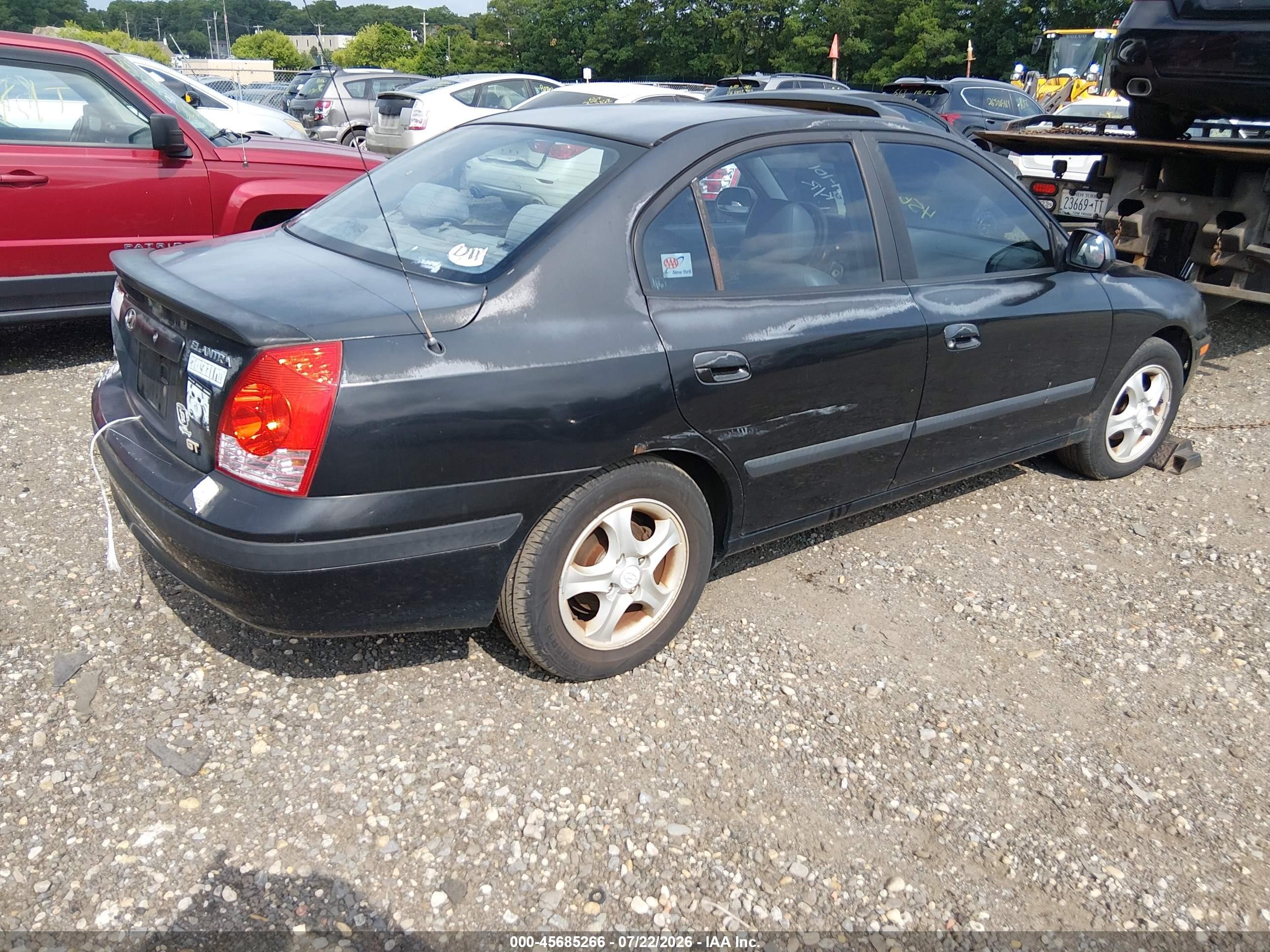 2005 Hyundai Elantra Gls/gt Black vin: KMHDN46D55U026352