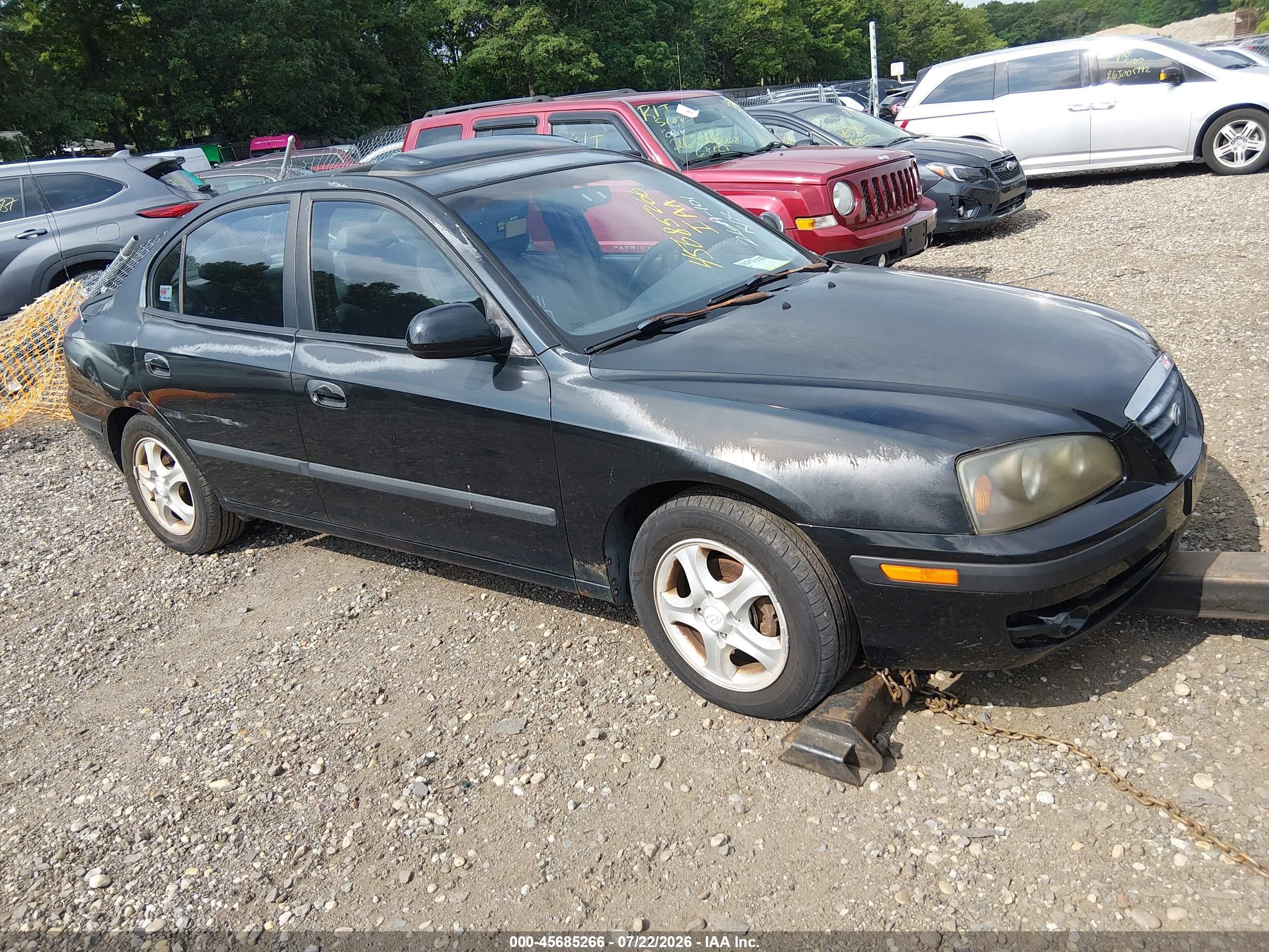 2005 Hyundai Elantra Gls/gt Black vin: KMHDN46D55U026352