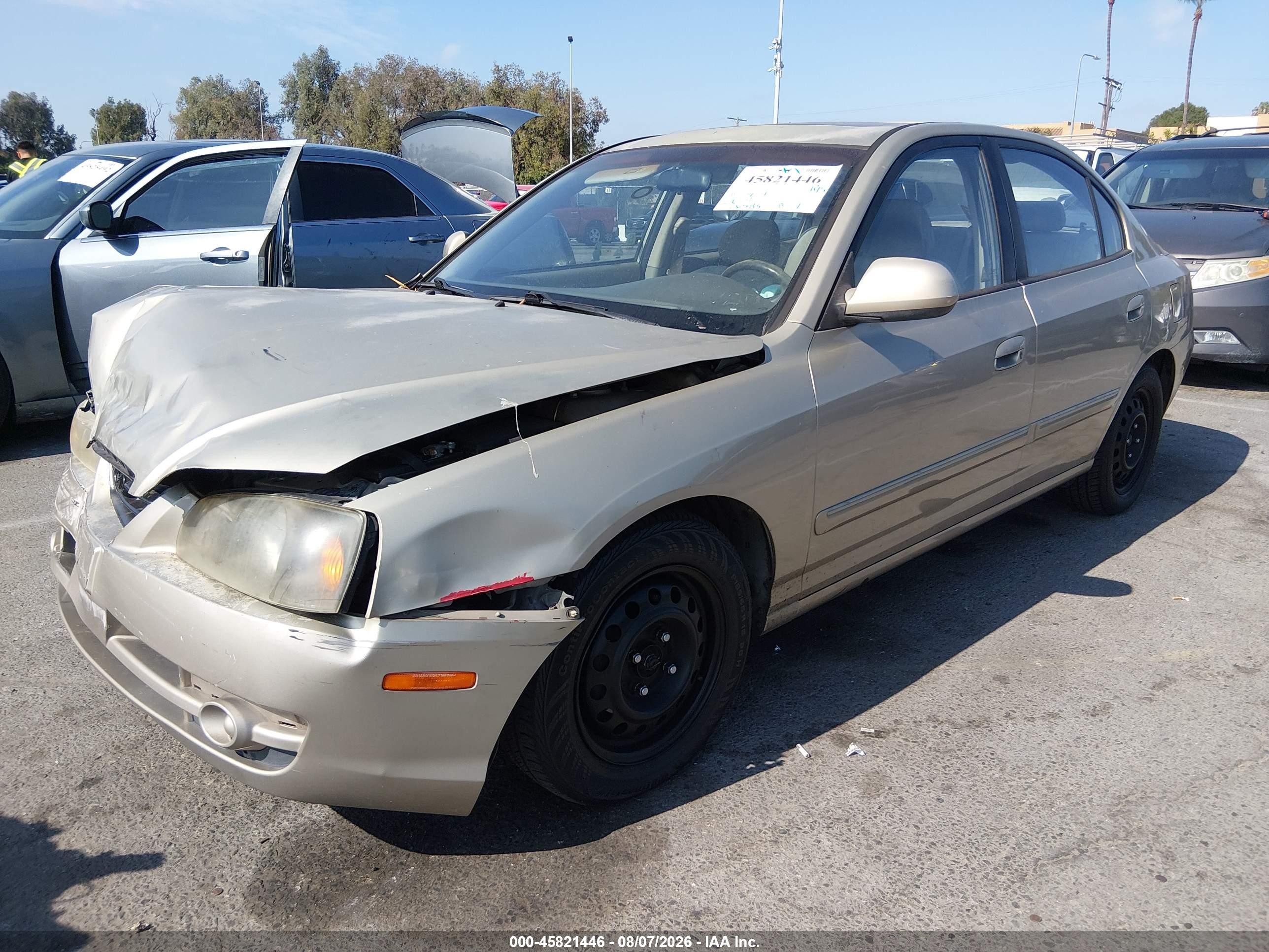 2005 Hyundai Elantra Gls/gt Champagne vin: KMHDN46D55U029655