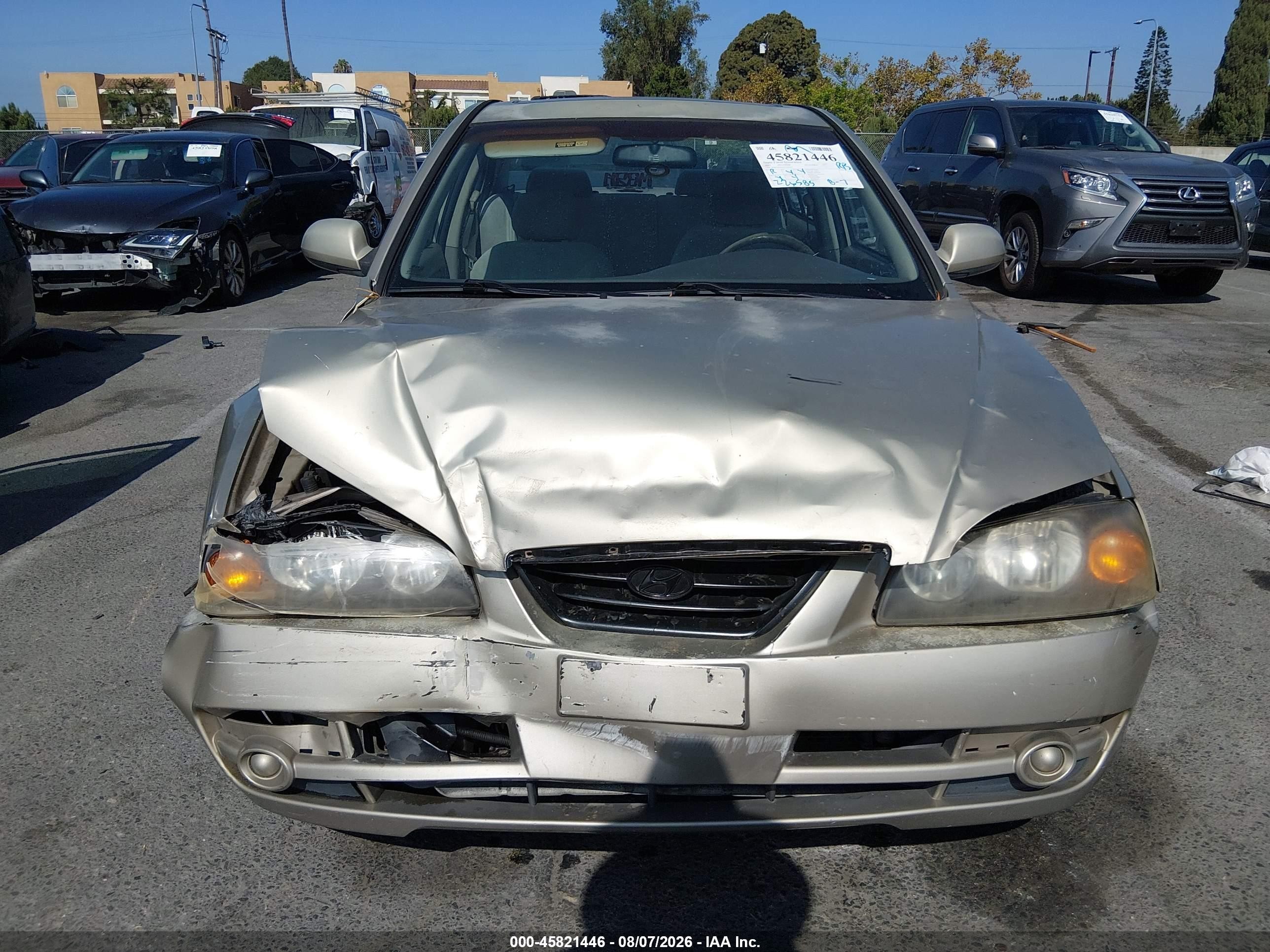 2005 Hyundai Elantra Gls/gt Champagne vin: KMHDN46D55U029655