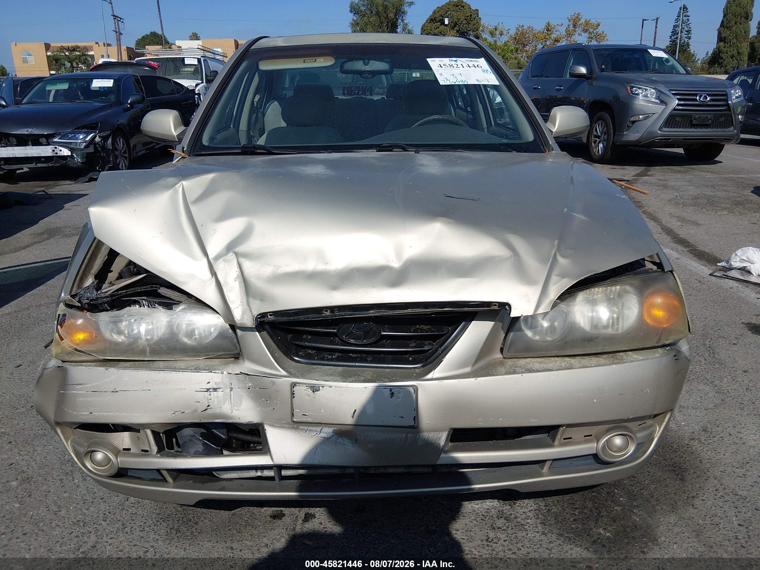 2005 Hyundai Elantra Gls/gt Champagne vin: KMHDN46D55U029655