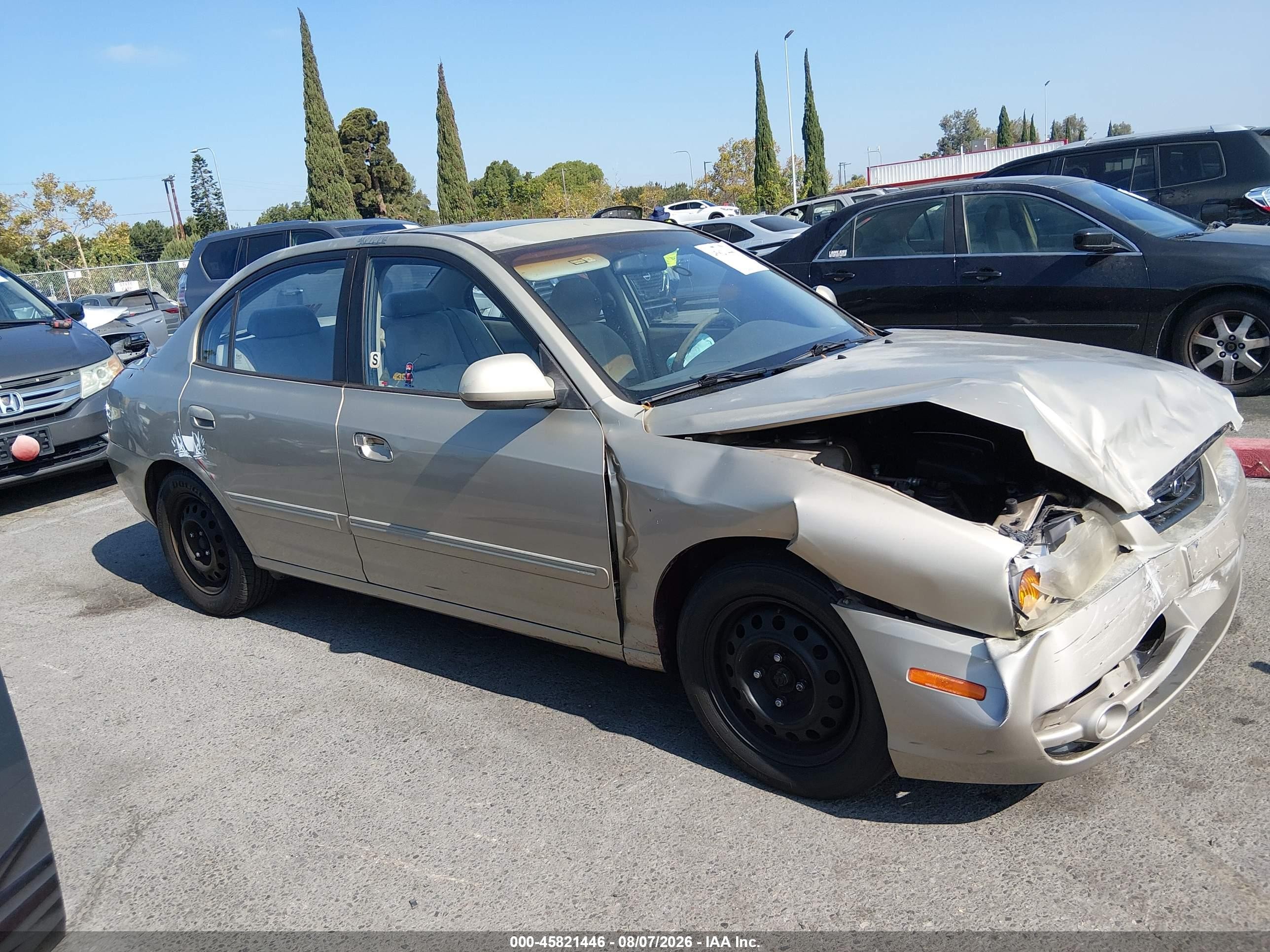 2005 Hyundai Elantra Gls/gt Champagne vin: KMHDN46D55U029655