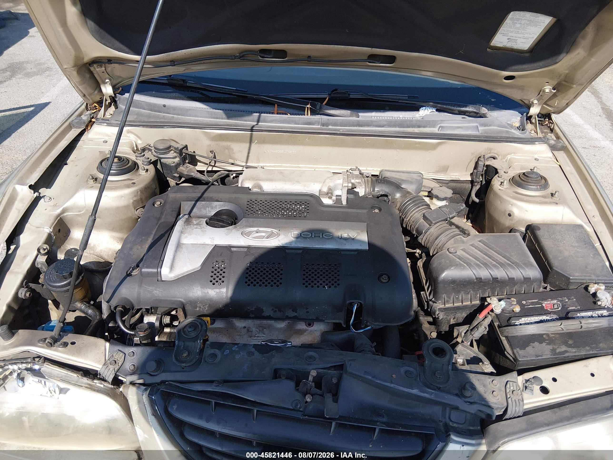 2005 Hyundai Elantra Gls/gt Champagne vin: KMHDN46D55U029655