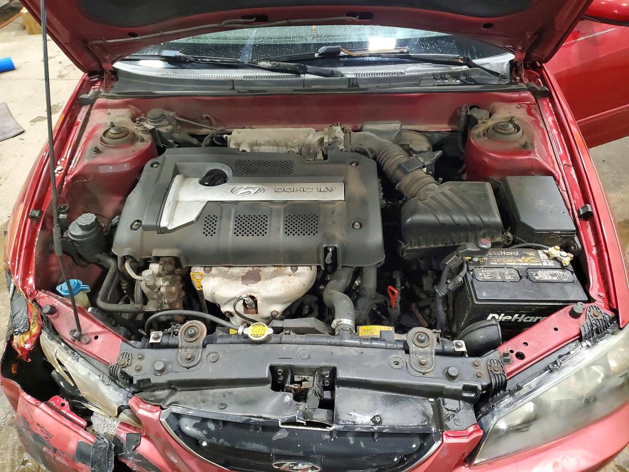 2005 Hyundai Elantra Gls Maroon vin: KMHDN46D55U084882