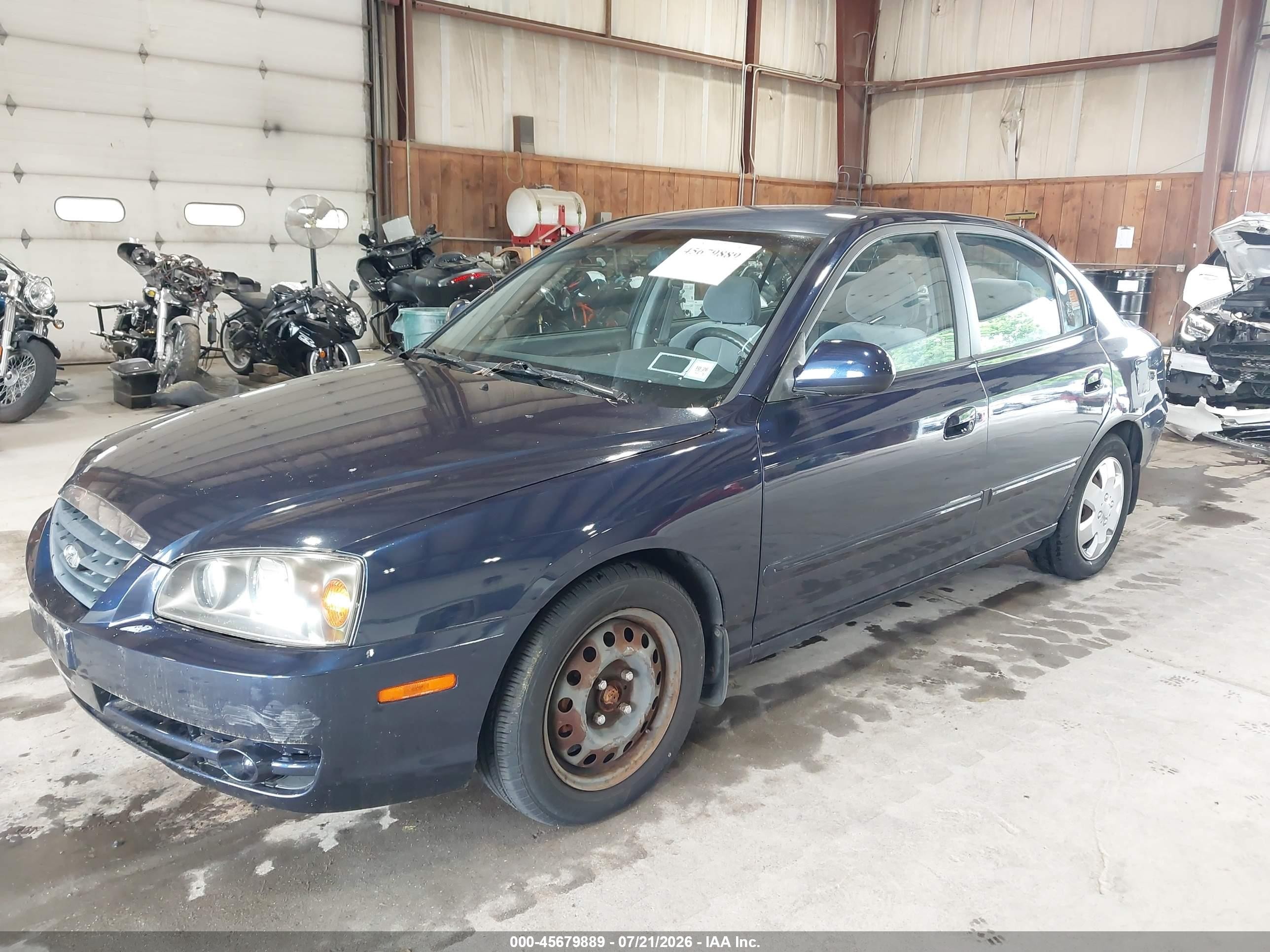 2005 Hyundai Elantra Gls/gt Navy vin: KMHDN46D55U112258