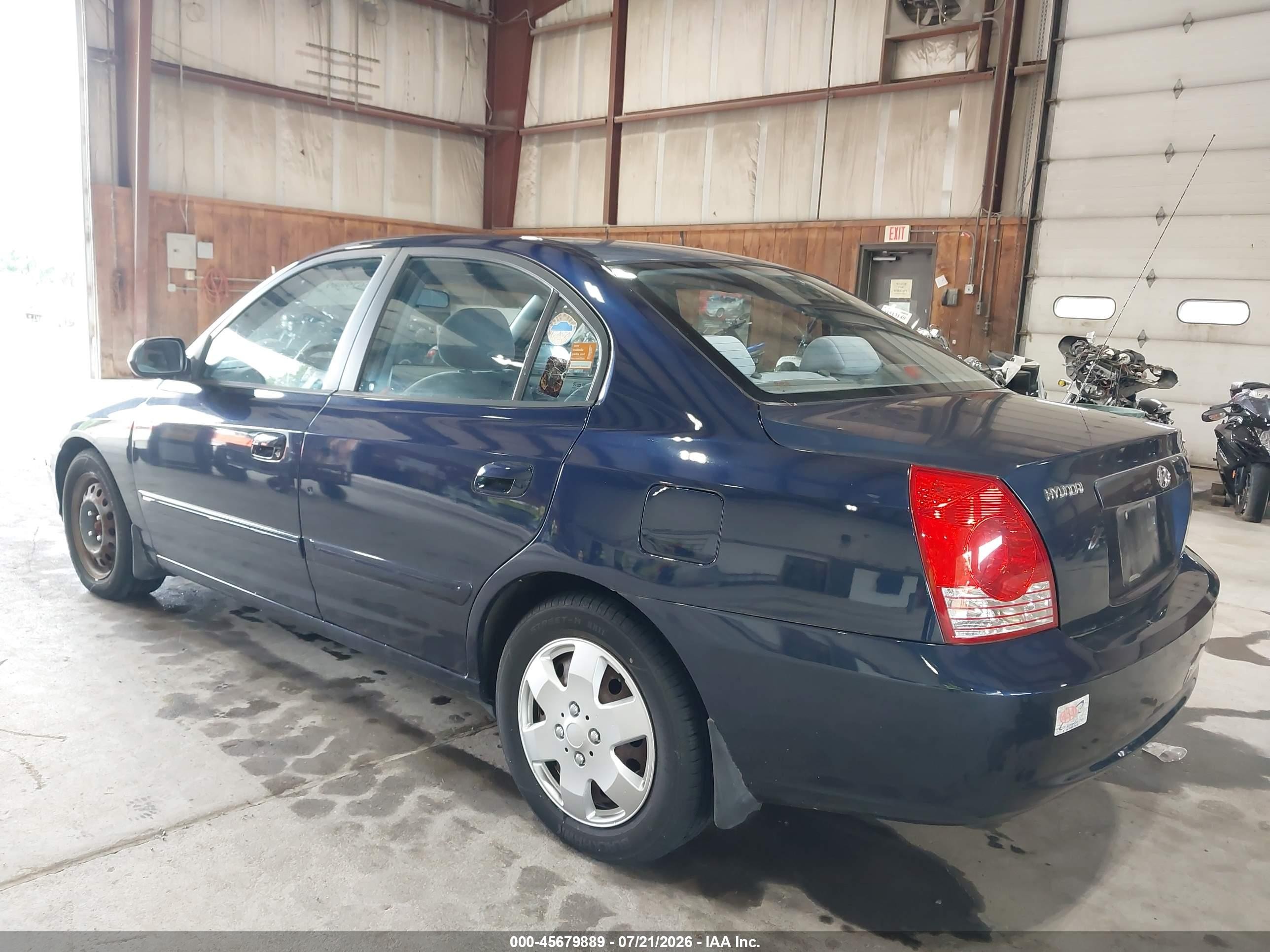 2005 Hyundai Elantra Gls/gt Navy vin: KMHDN46D55U112258