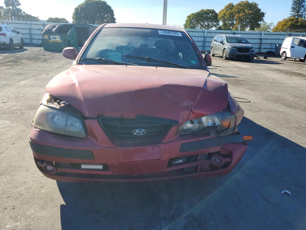 2004 Hyundai Elantra Gls Red vin: KMHDN46D64U778110