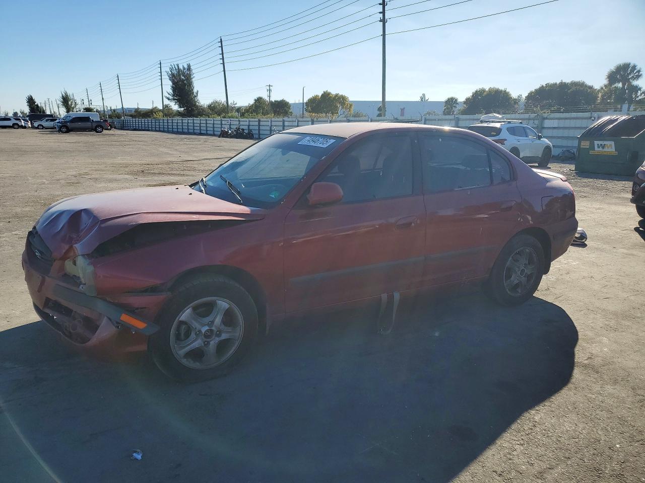 2004 Hyundai Elantra Gls Red vin: KMHDN46D64U778110