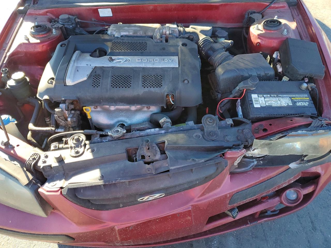 2004 Hyundai Elantra Gls Red vin: KMHDN46D64U778110