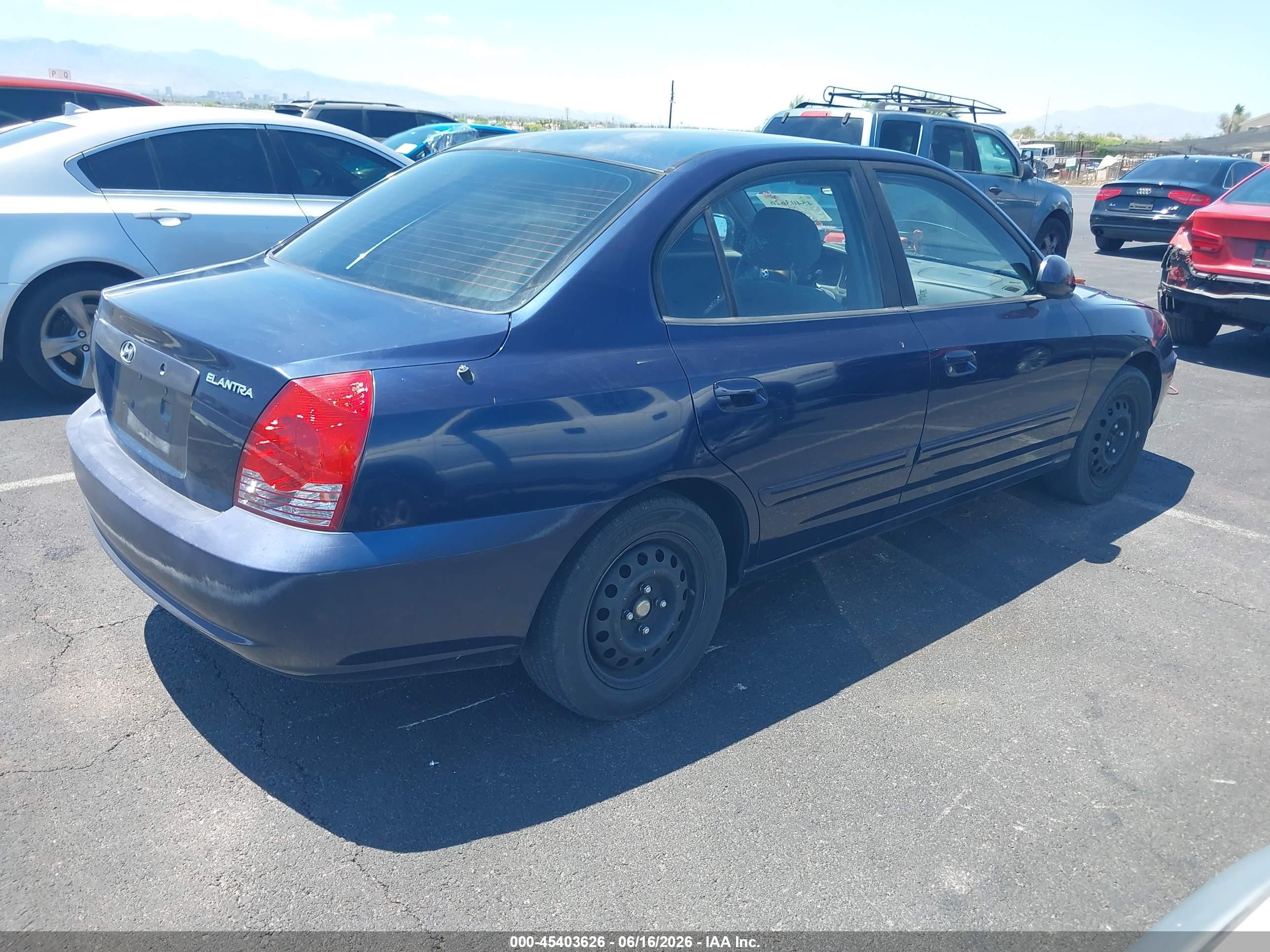 2004 Hyundai Elantra Gls/gt Blue vin: KMHDN46D64U815754
