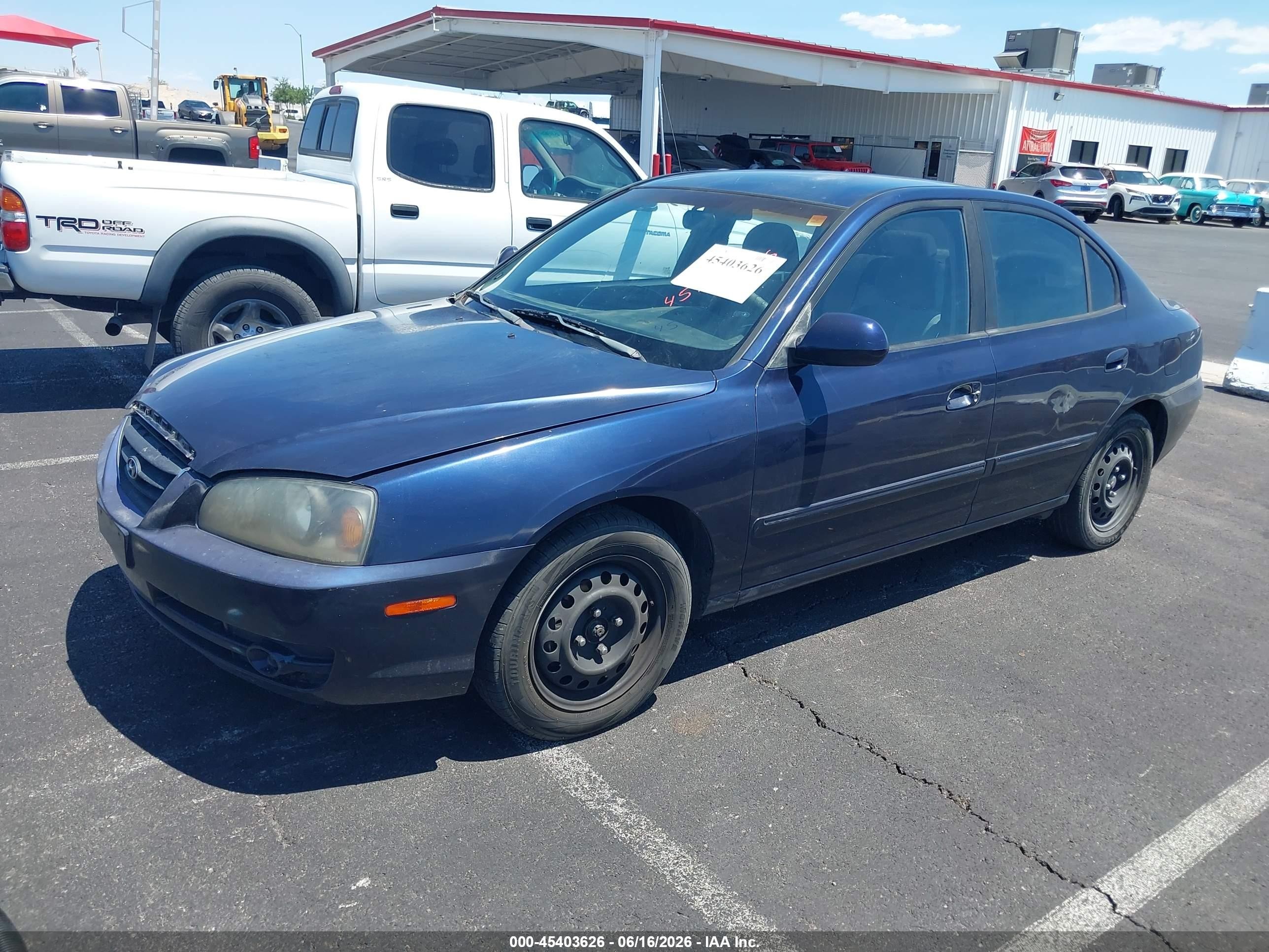 2004 Hyundai Elantra Gls/gt Blue vin: KMHDN46D64U815754