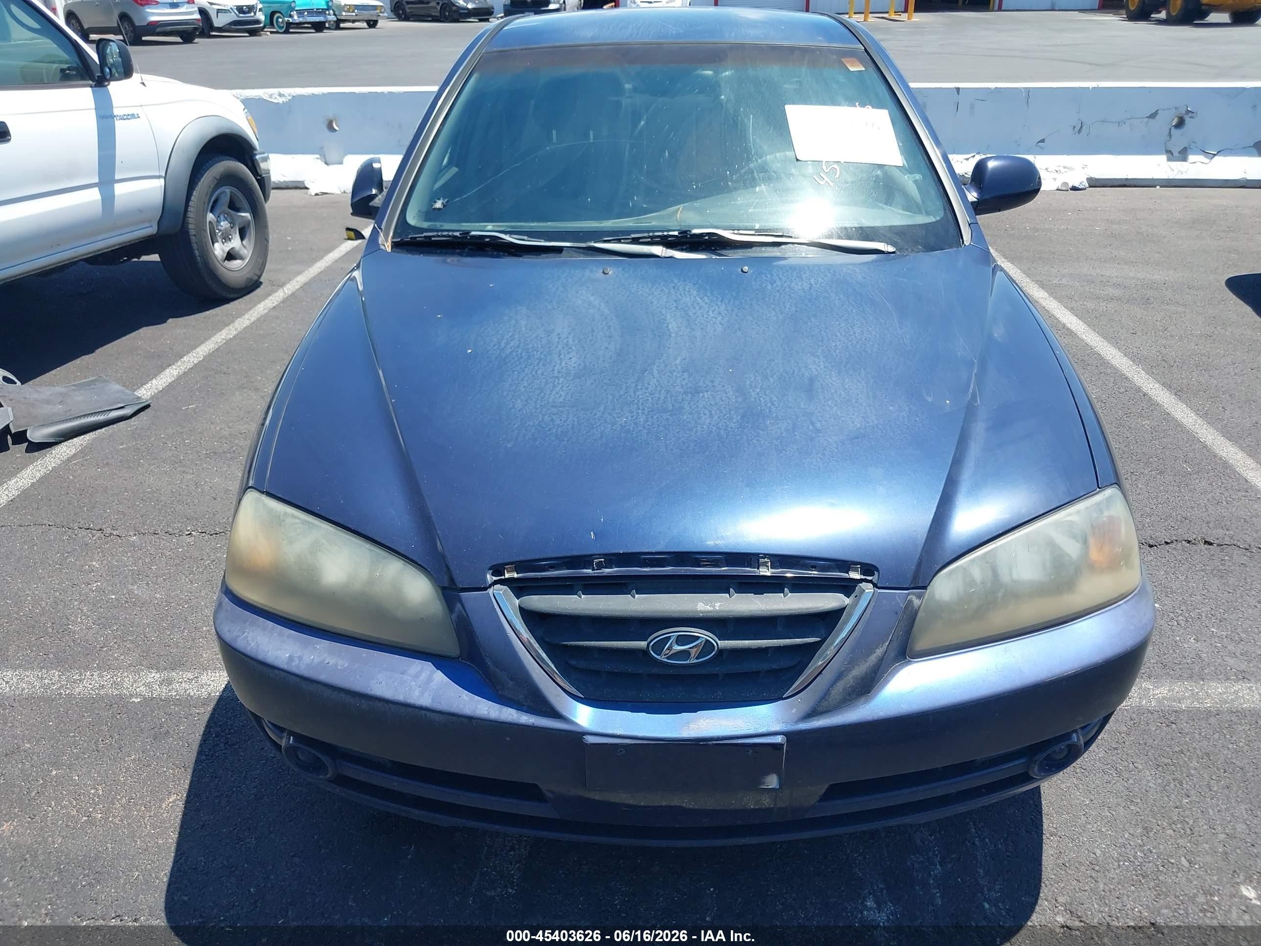 2004 Hyundai Elantra Gls/gt Blue vin: KMHDN46D64U815754