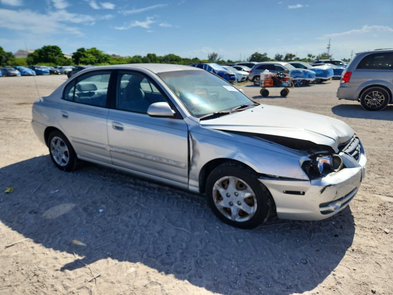 2005 Hyundai Elantra Gls Silver vin: KMHDN46D65U174526