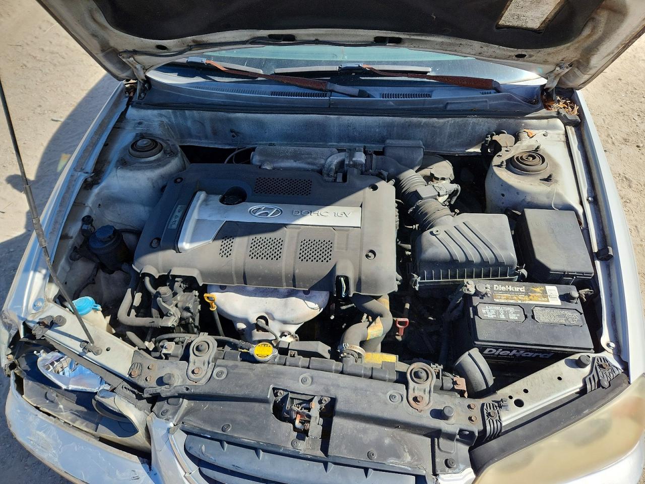 2005 Hyundai Elantra Gls Silver vin: KMHDN46D65U174526