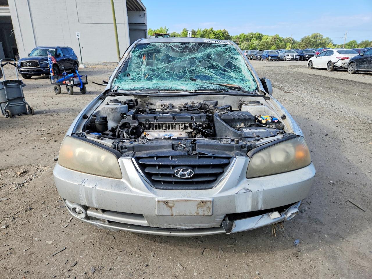 2006 Hyundai Elantra Gls Silver vin: KMHDN46D66U209499