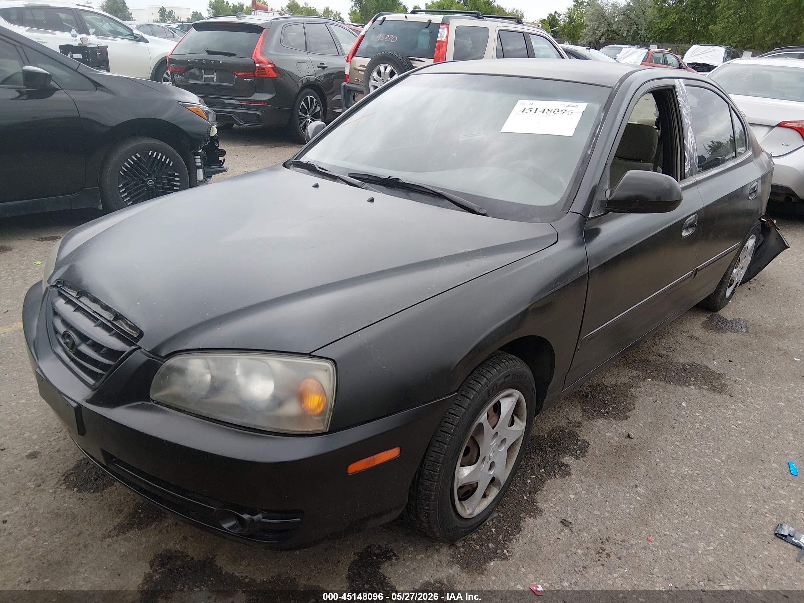 2006 Hyundai Elantra Gls/limited Черный vin: KMHDN46D66U261179