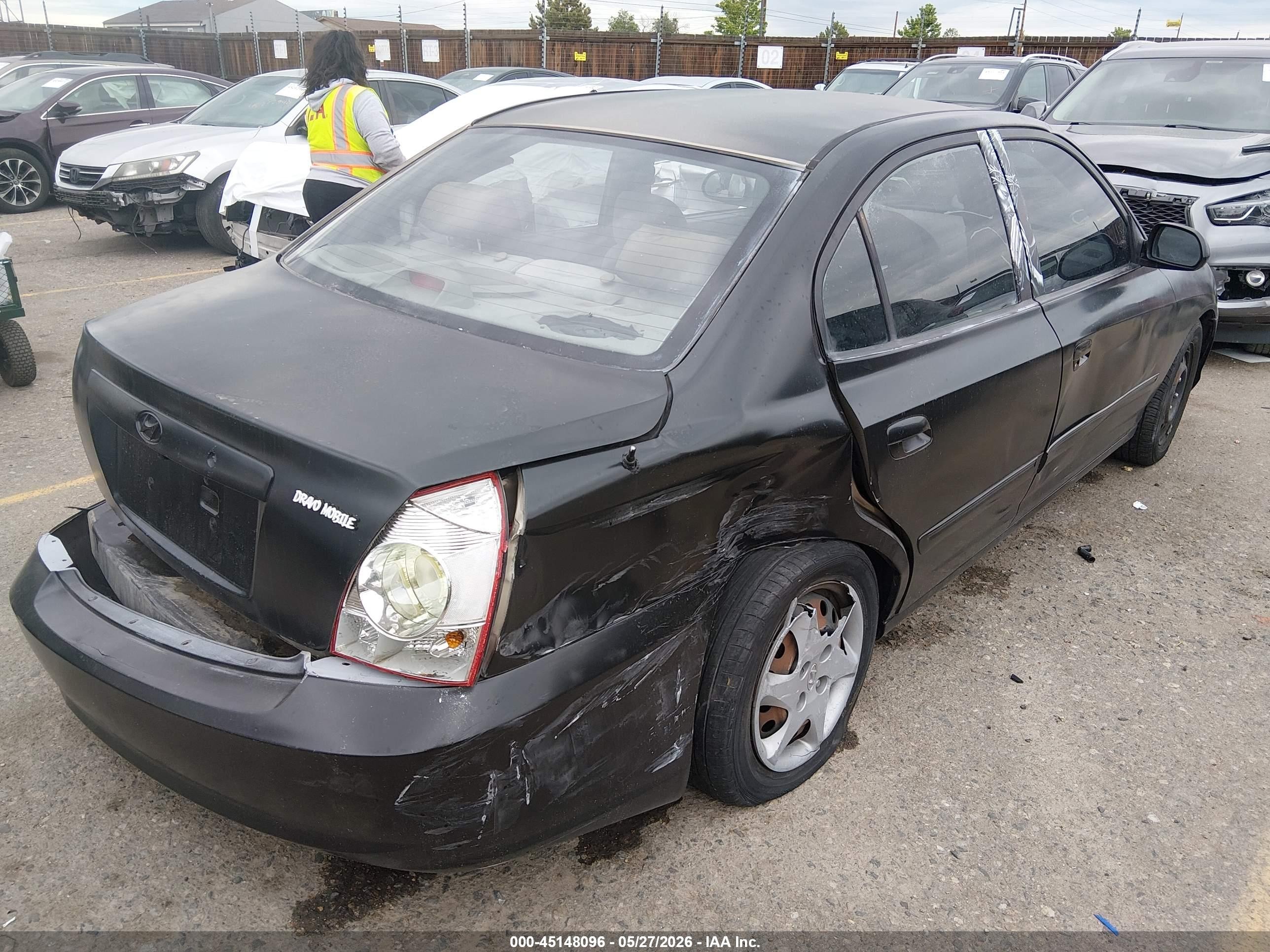 2006 Hyundai Elantra Gls/limited Черный vin: KMHDN46D66U261179