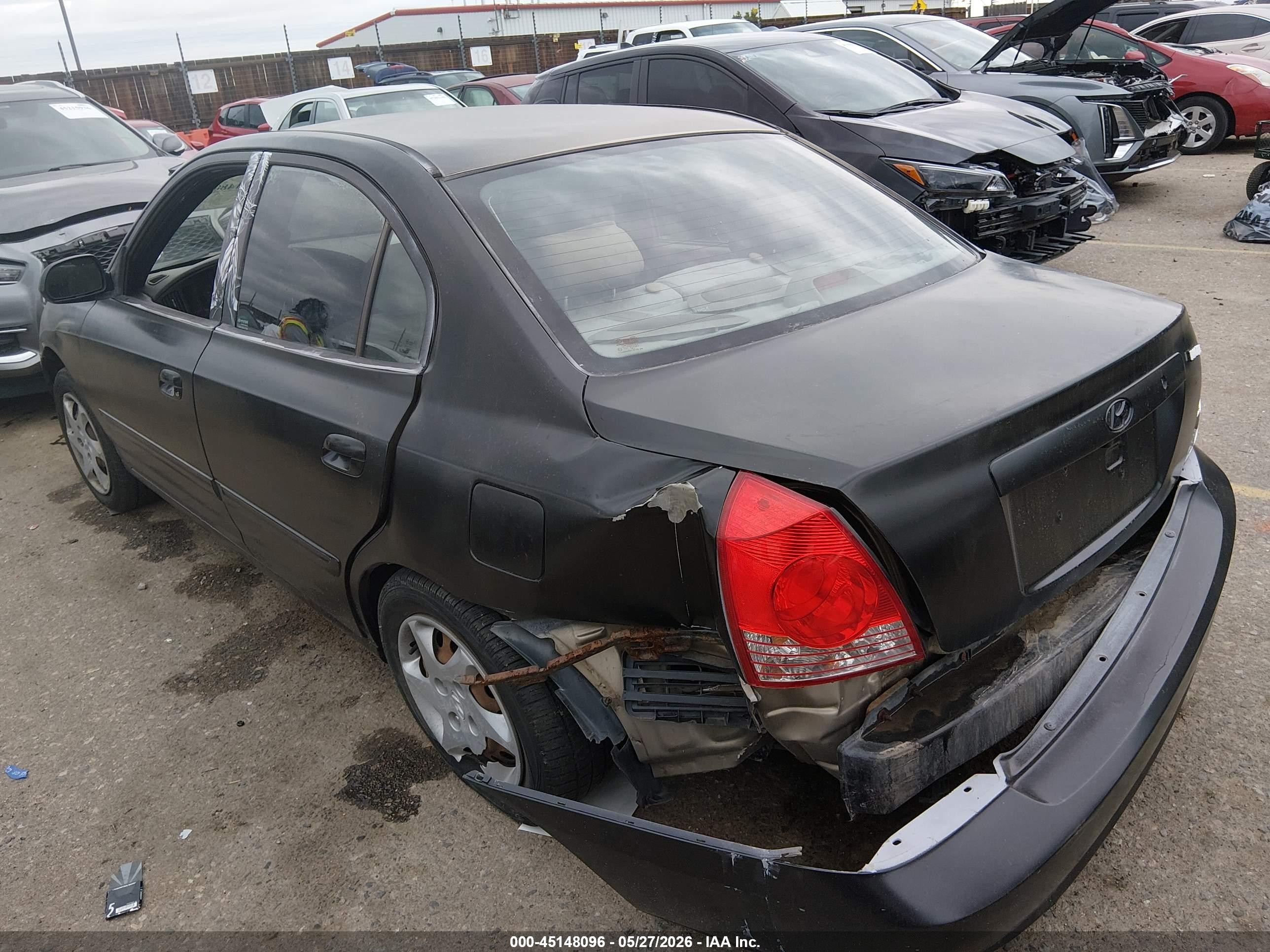 2006 Hyundai Elantra Gls/limited Черный vin: KMHDN46D66U261179