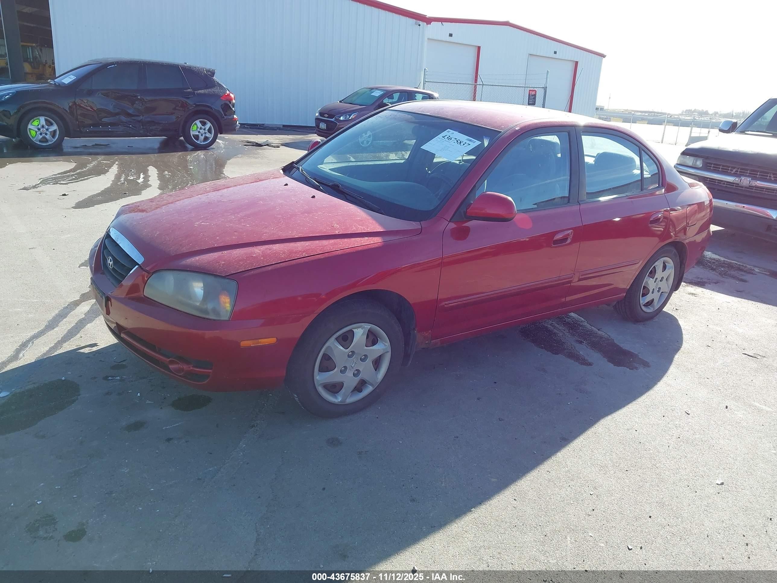 2004 Hyundai Elantra Gls/gt Red vin: KMHDN46D74U754222