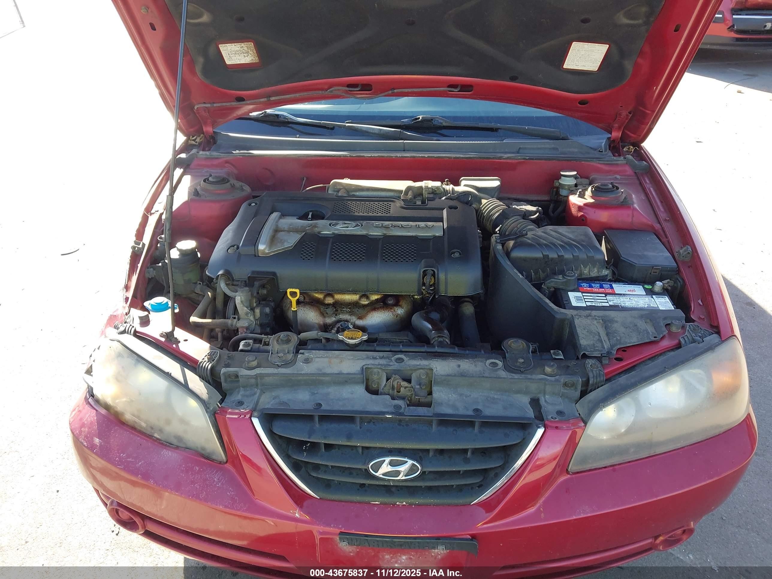 2004 Hyundai Elantra Gls/gt Red vin: KMHDN46D74U754222