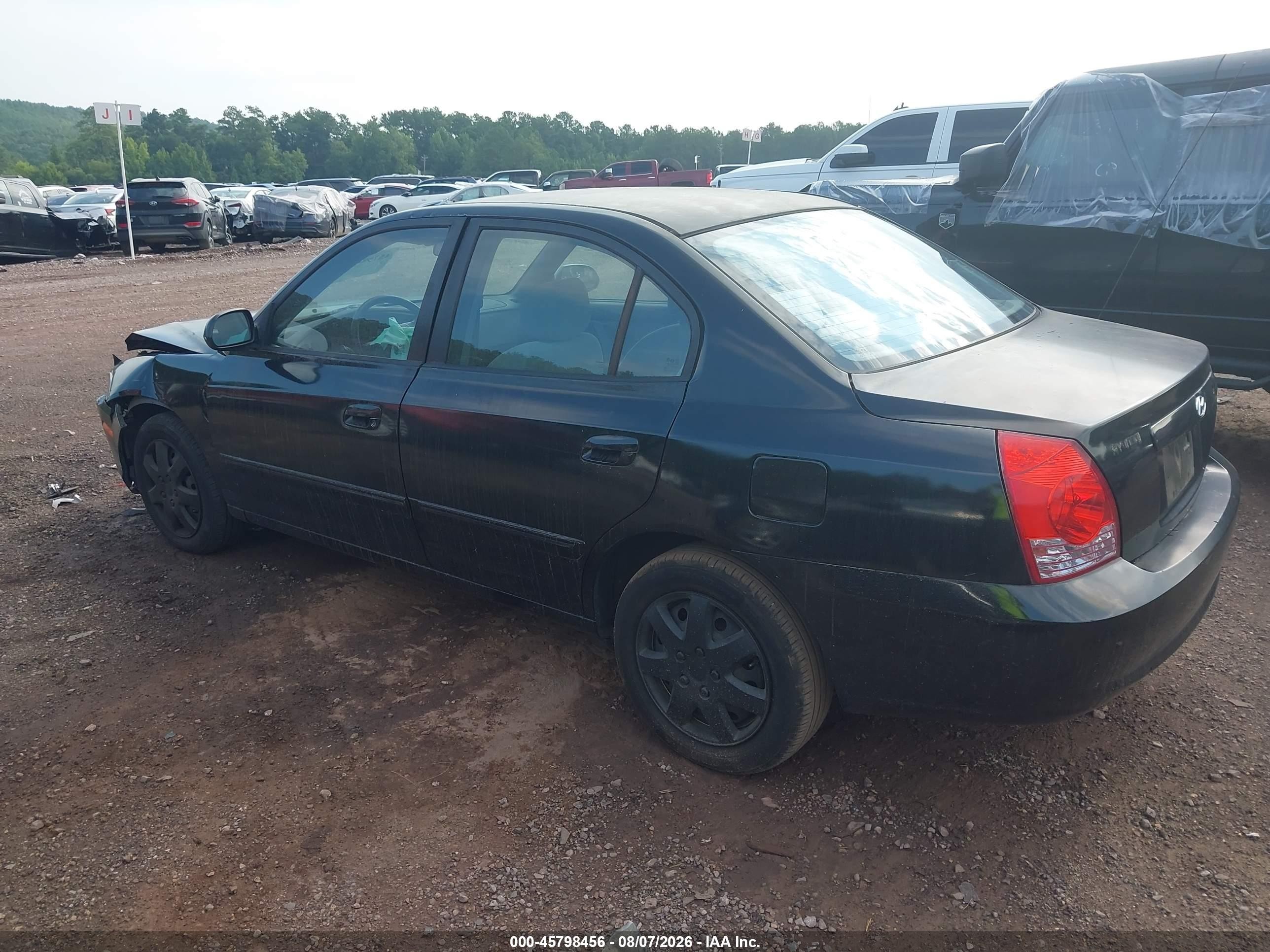 2004 Hyundai Elantra Gls/gt Black vin: KMHDN46D74U788323