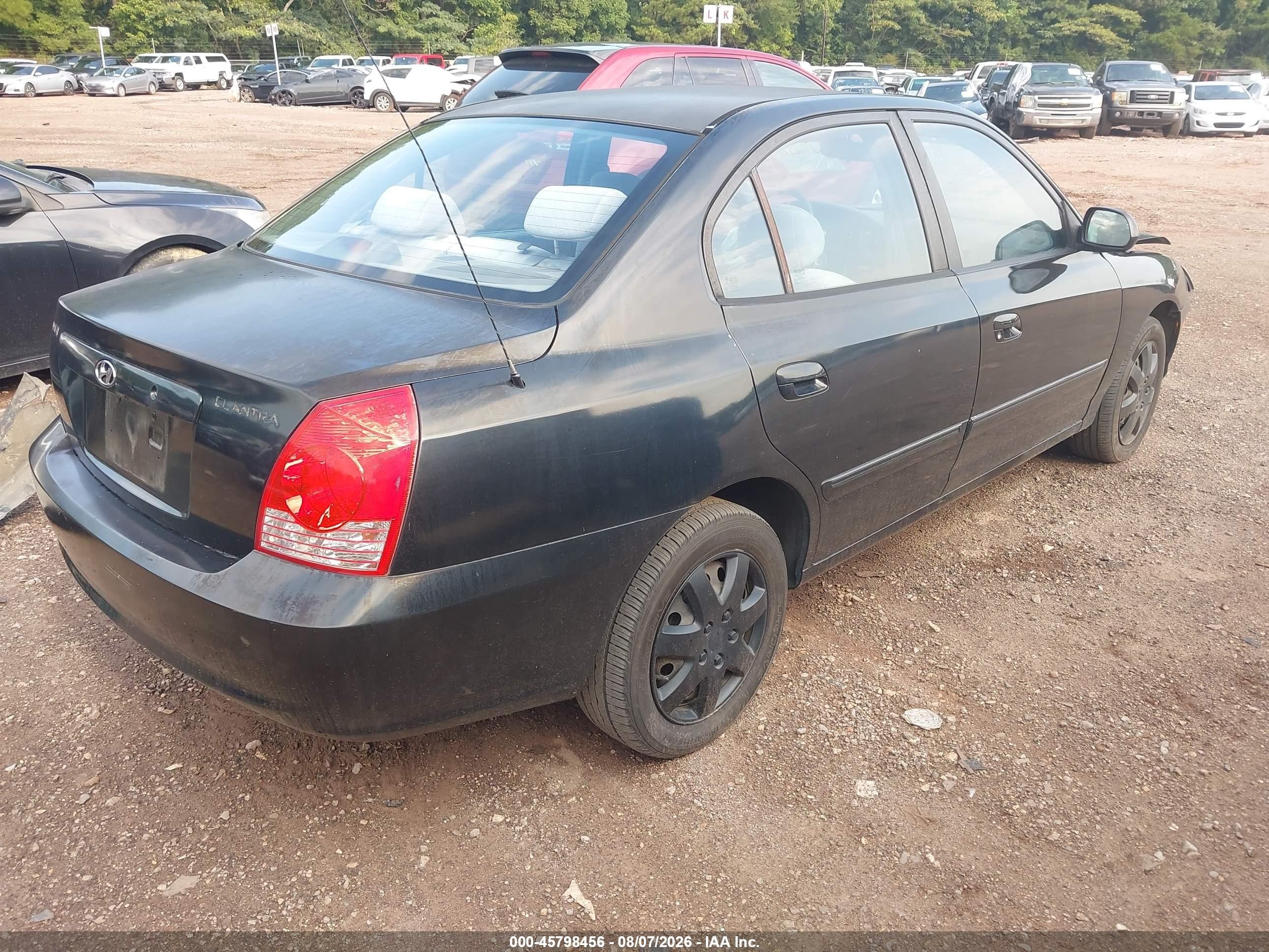 2004 Hyundai Elantra Gls/gt Black vin: KMHDN46D74U788323