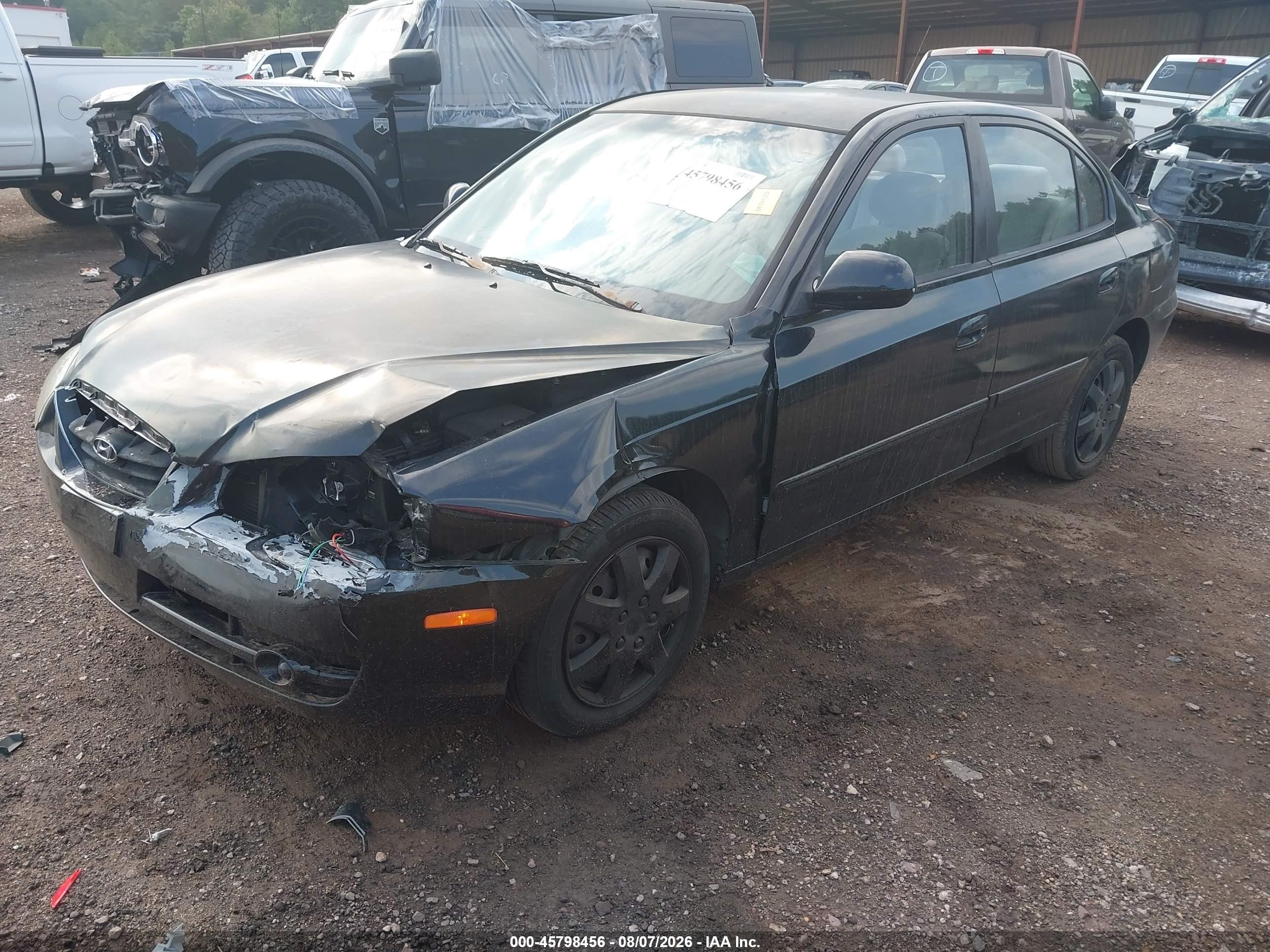 2004 Hyundai Elantra Gls/gt Black vin: KMHDN46D74U788323